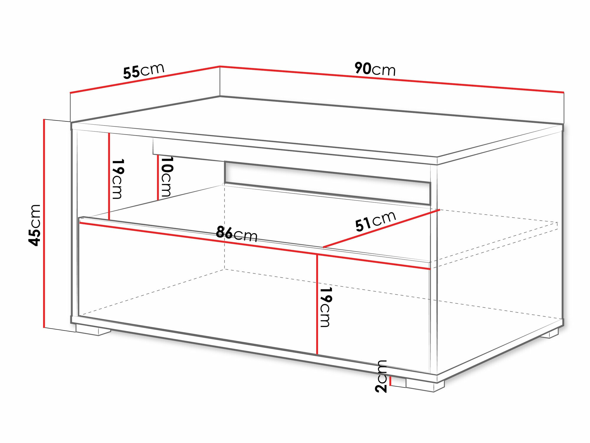 Coffee table Sarasota 188 (Wotan Oak + Graphite)