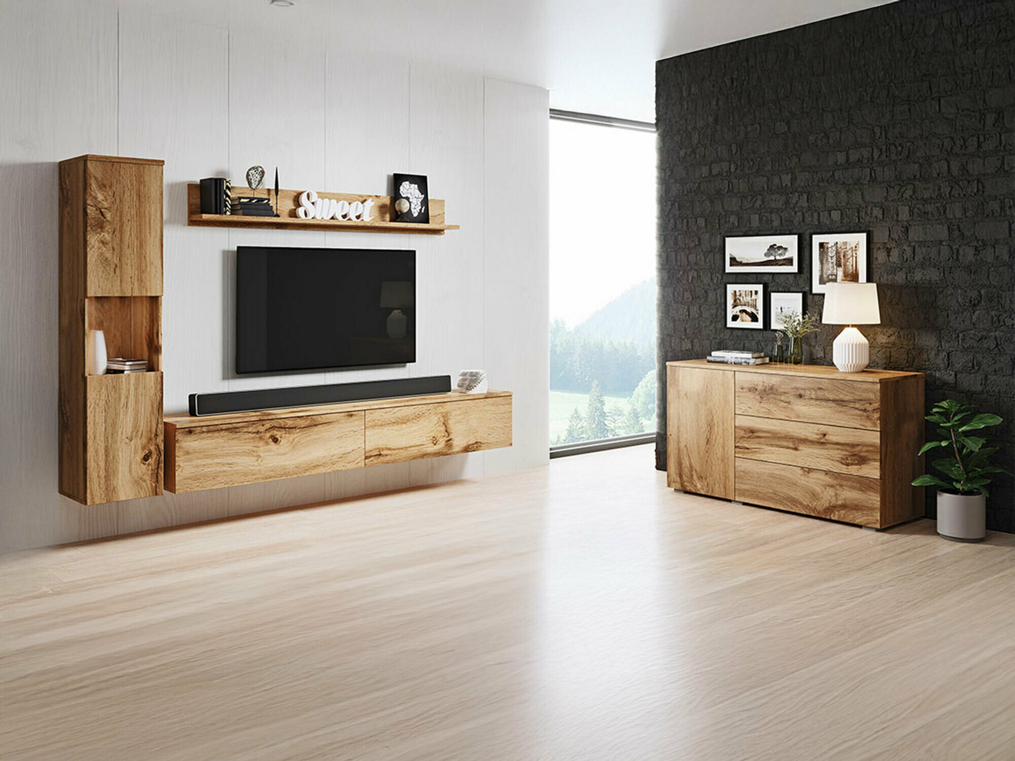Living room set Sarasota 132 (Wotan Oak)