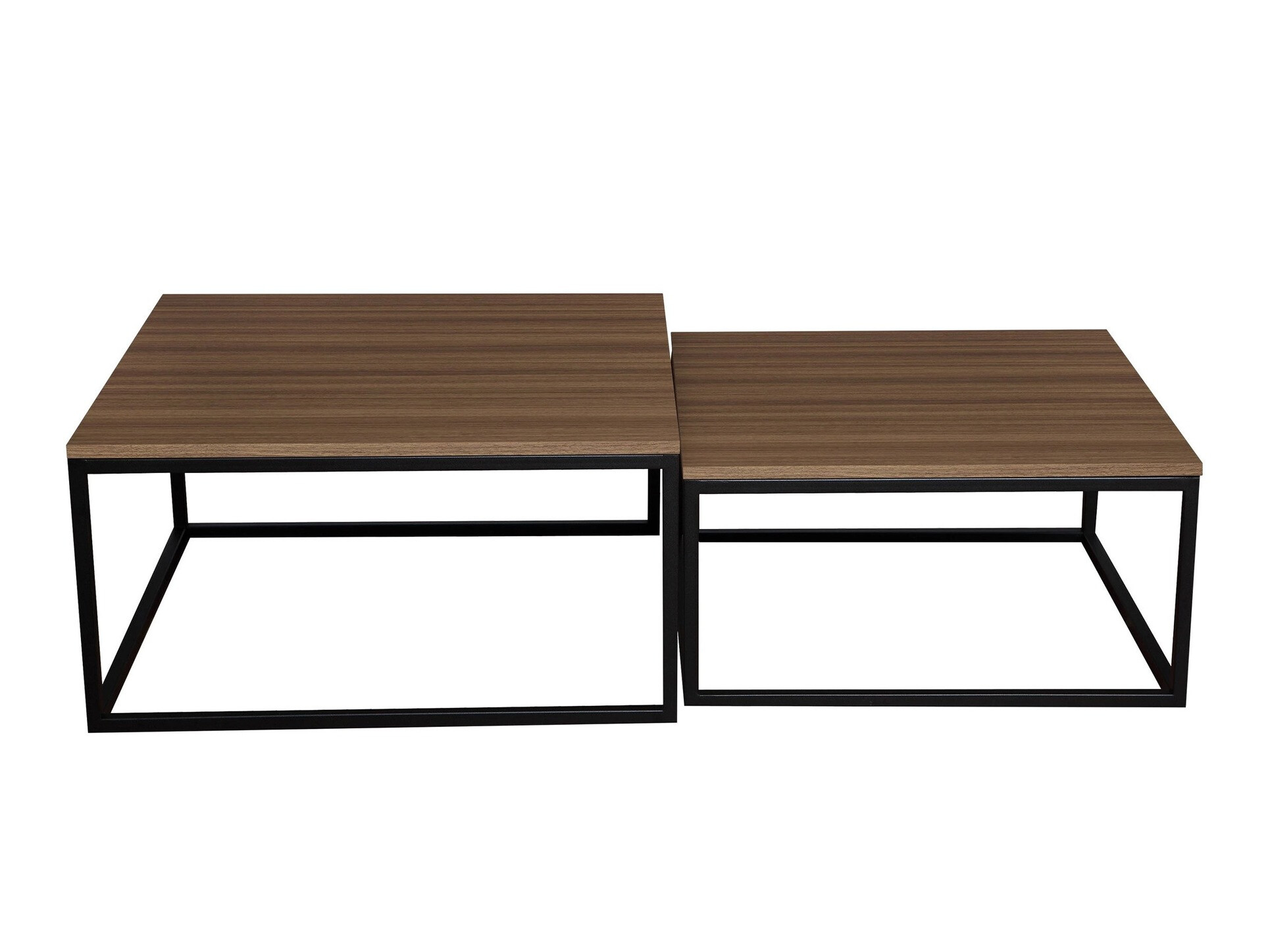 Nest of coffee tables Oswego 101 (Walnut + Black)