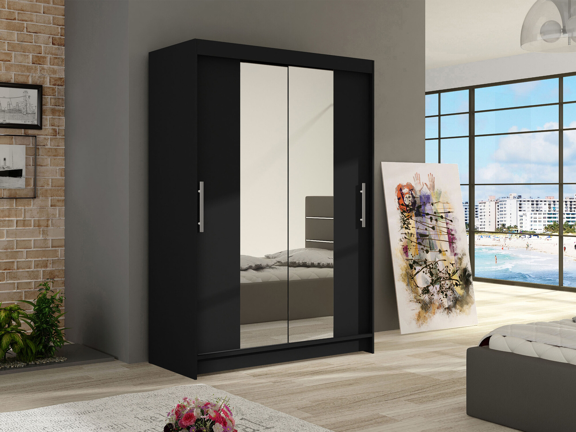 Wardrobe Closico Pacron II (Black)