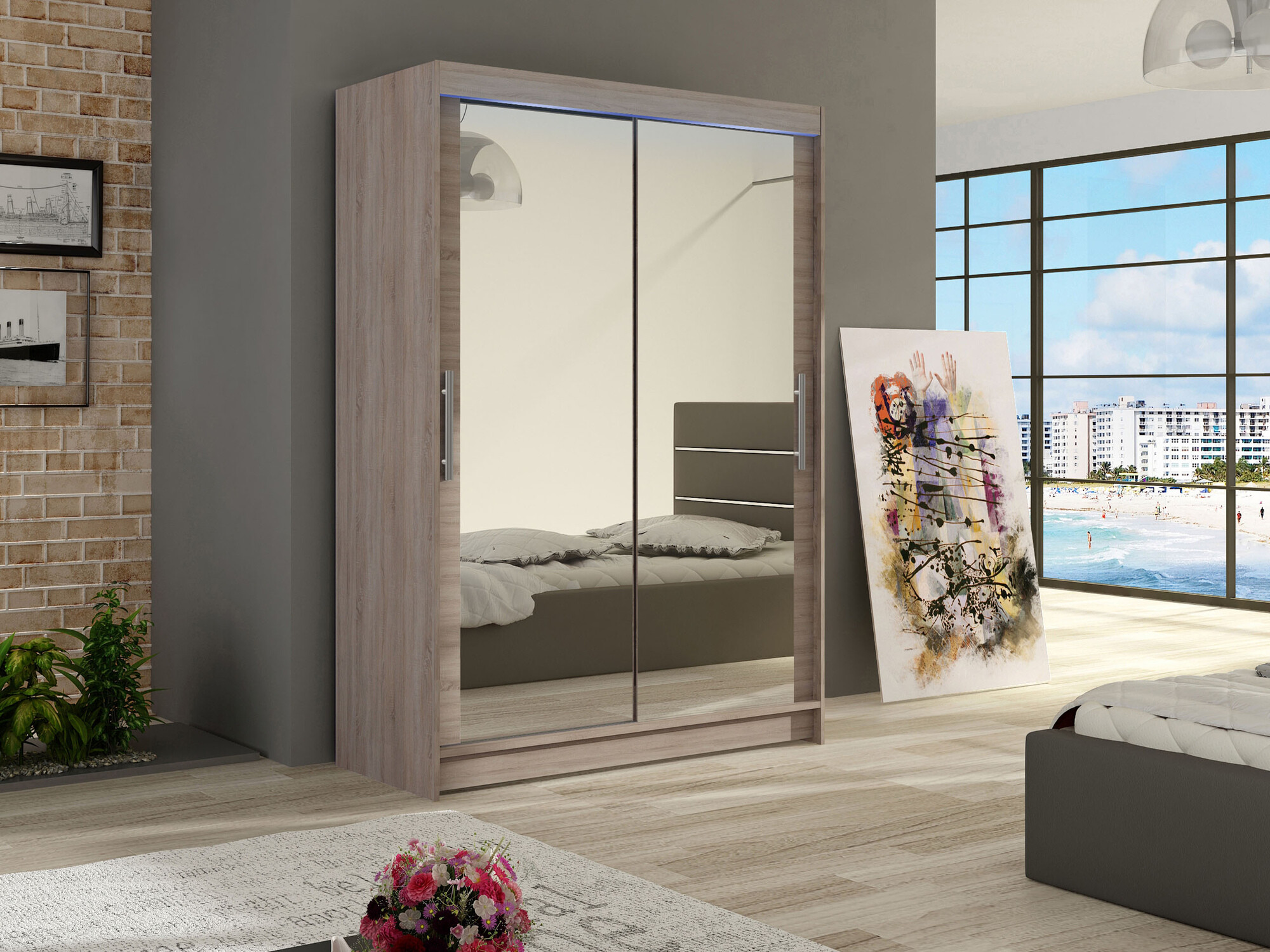 Wardrobe Closico Pacron VII (Trufel oak)