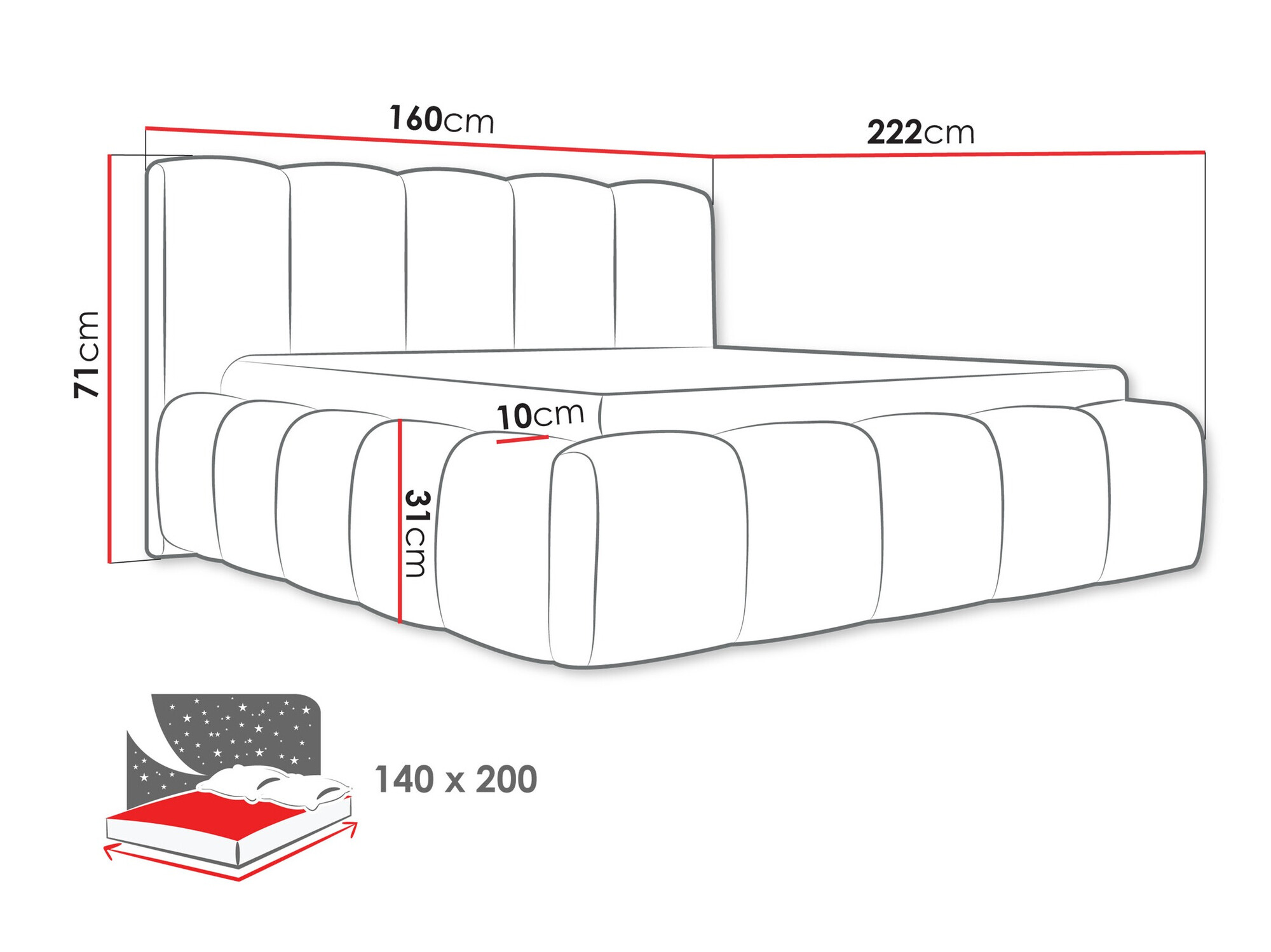 Bed TrendyNest Vulpora I (Abriamo 11)