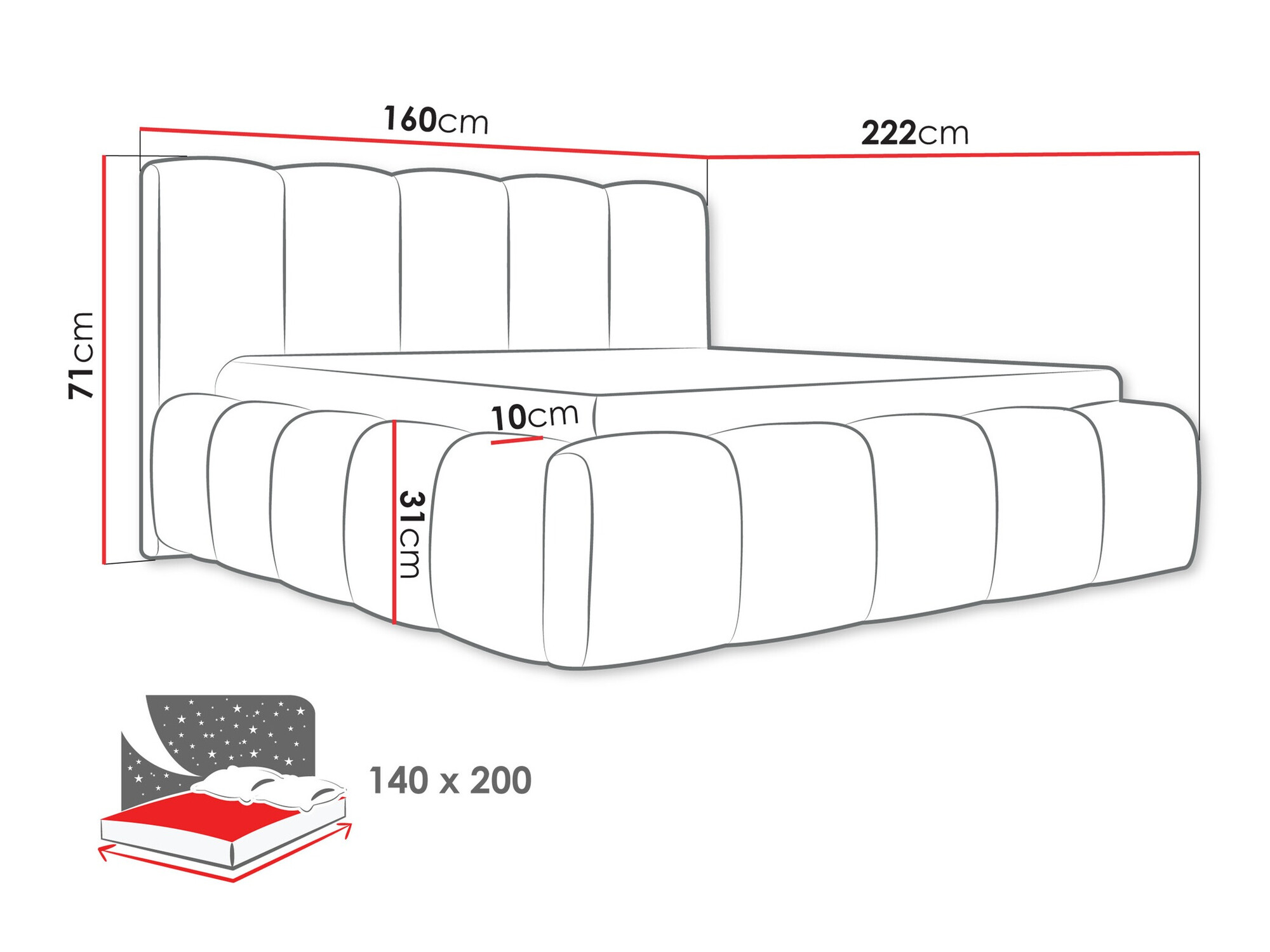 Bed TrendyNest Vulpora I (Abriamo 14)