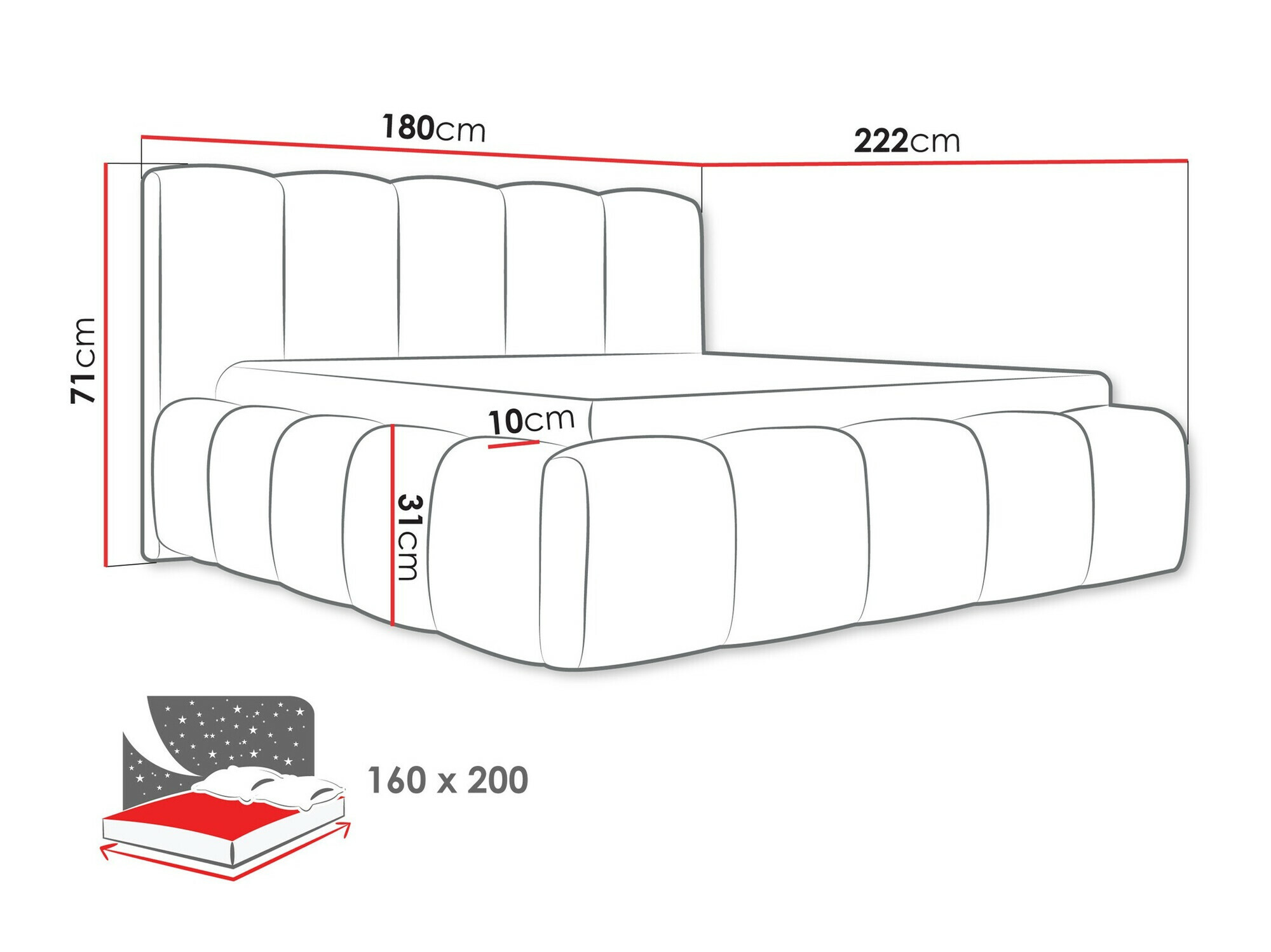 Bed TrendyNest Vulpora I (Kronos 07)