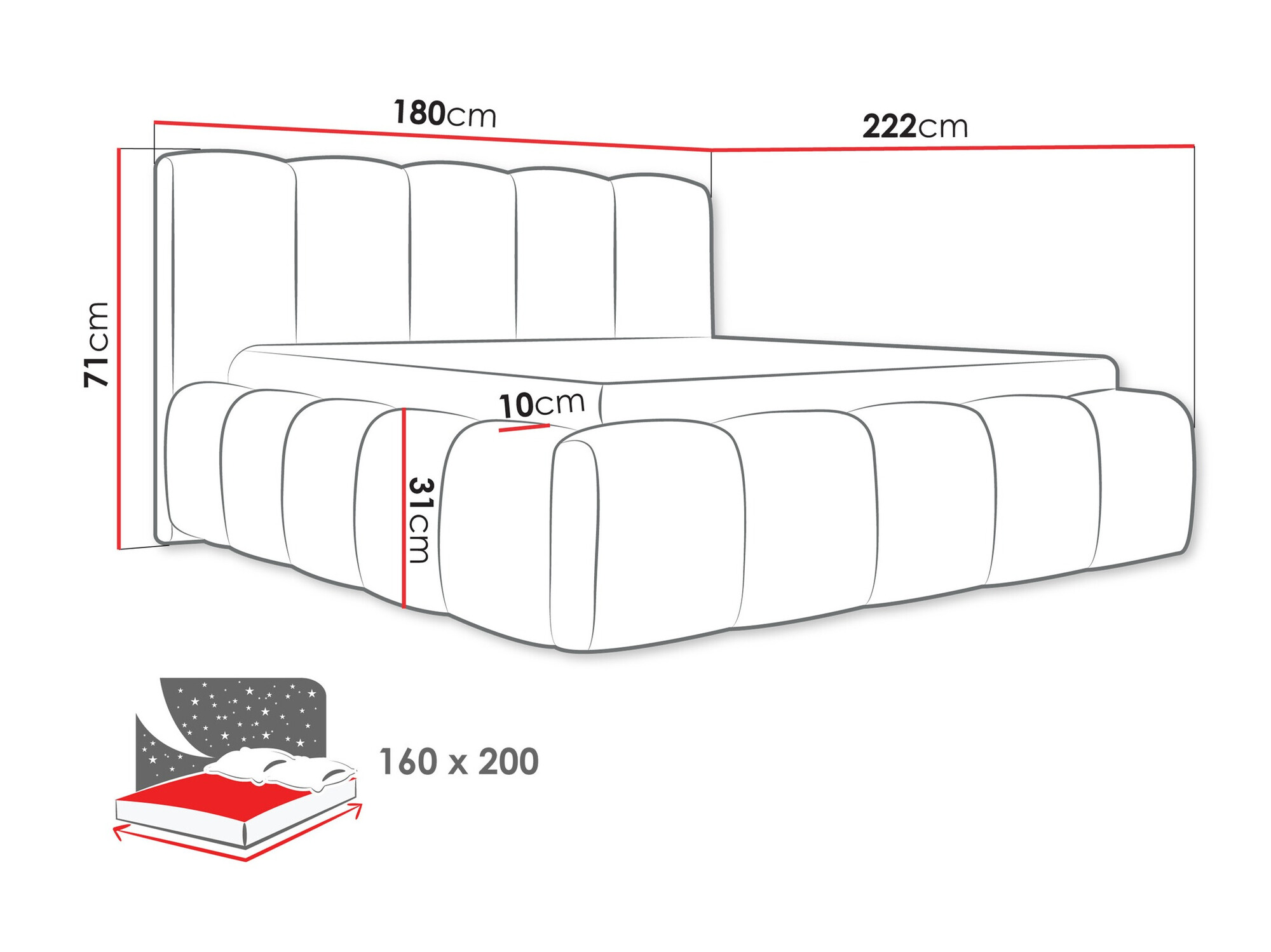 Bed TrendyNest Vulpora I (Kronos 22)