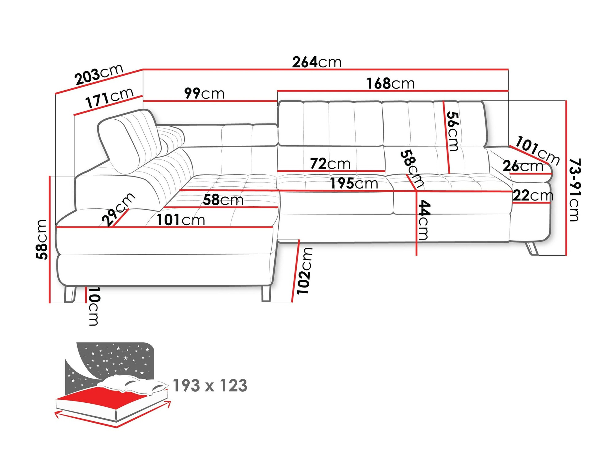 Corner sofa Comfivo Agnus (Sicuro 65)