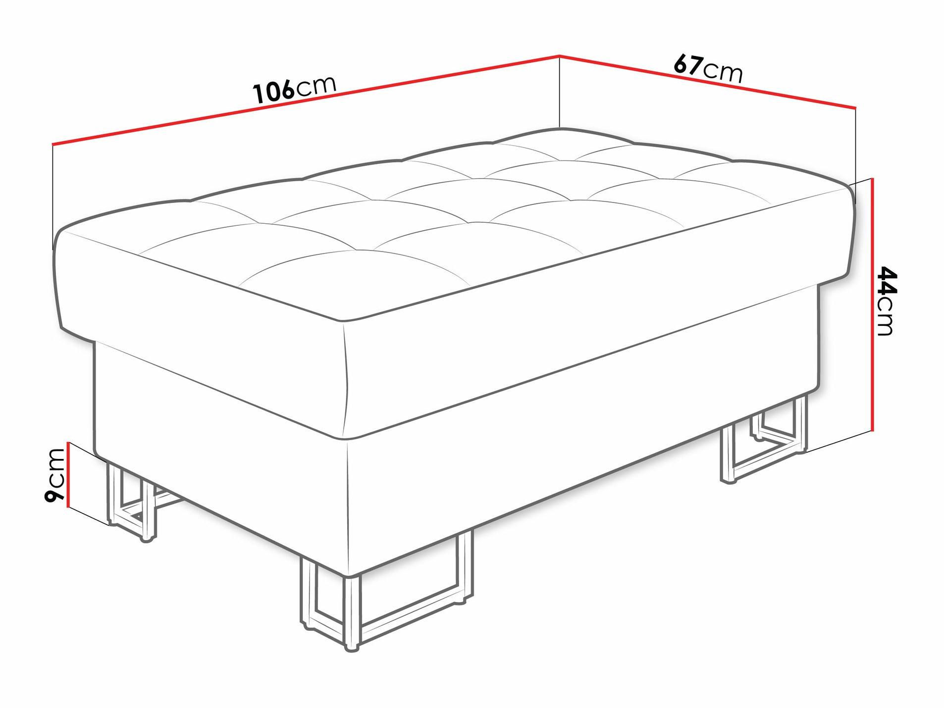 Upholstered bench Comfivo Anima (Coral 45)