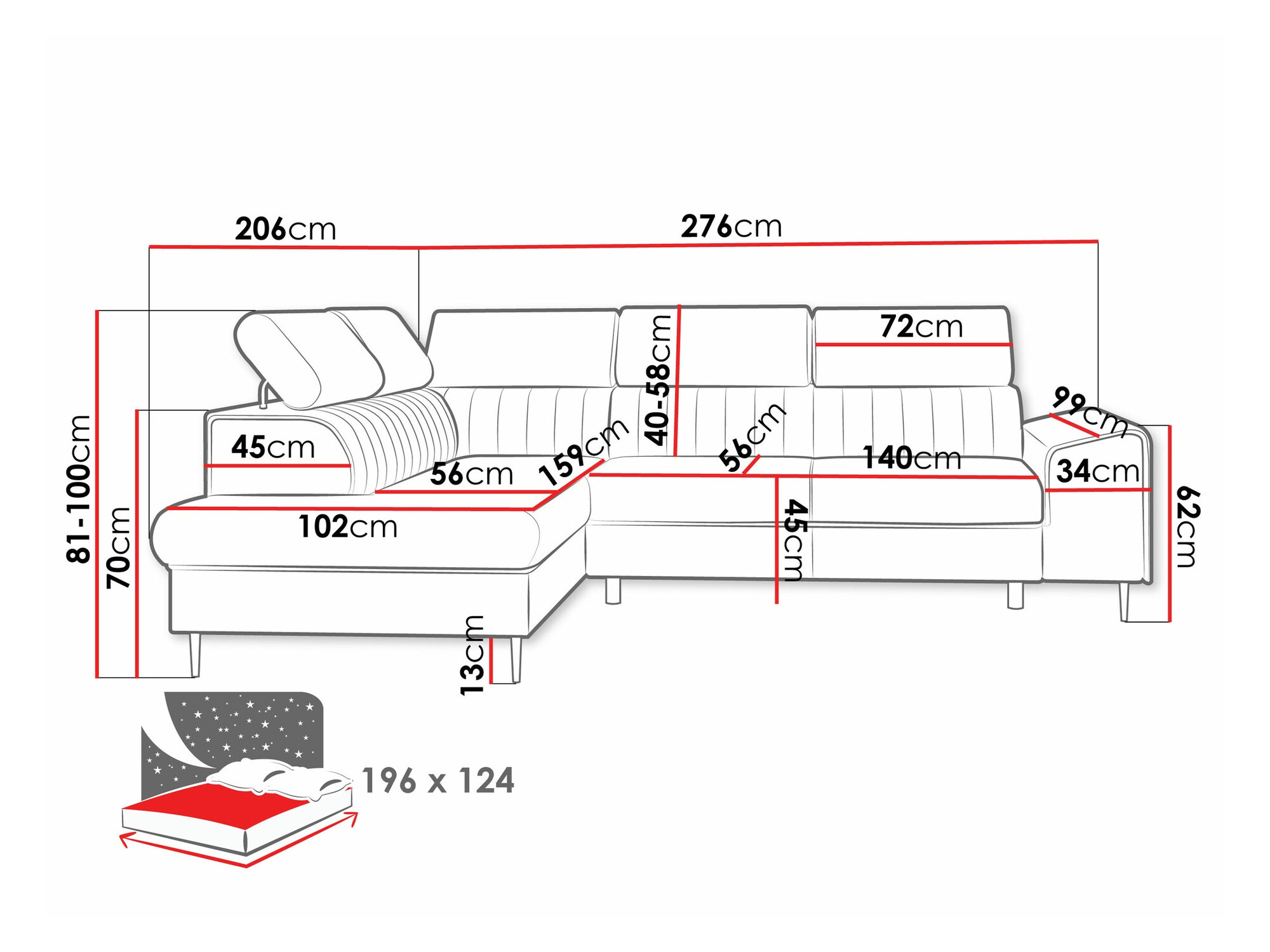 Corner sofa Comfivo Universum (Flow 09)