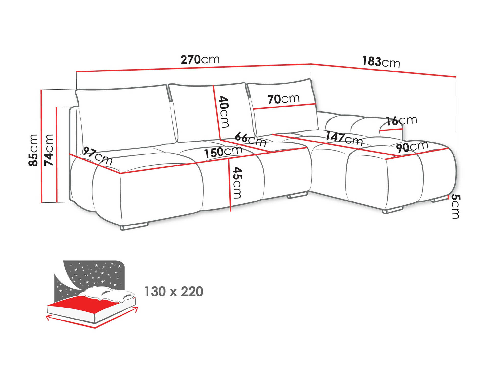 Corner sofa Camden 106 (Velo 633)