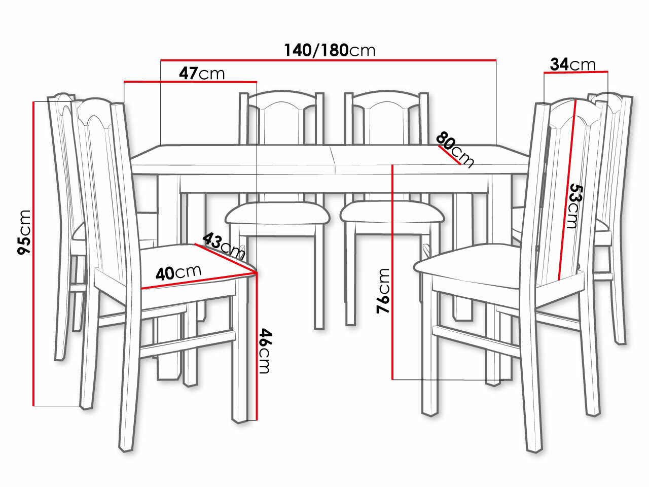 Dining set Victorville 273 (Nut)
