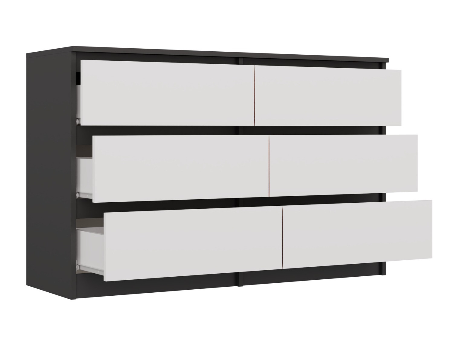 Chest of drawers Elbvelu 103 (Anthracite + White)