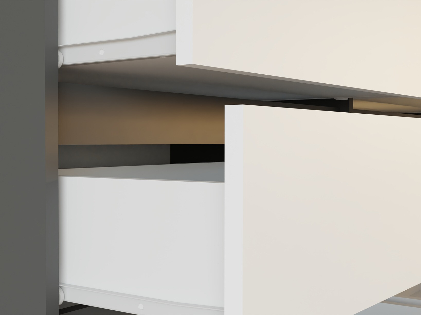 Chest of drawers Elbvelu 103 (Anthracite + White)