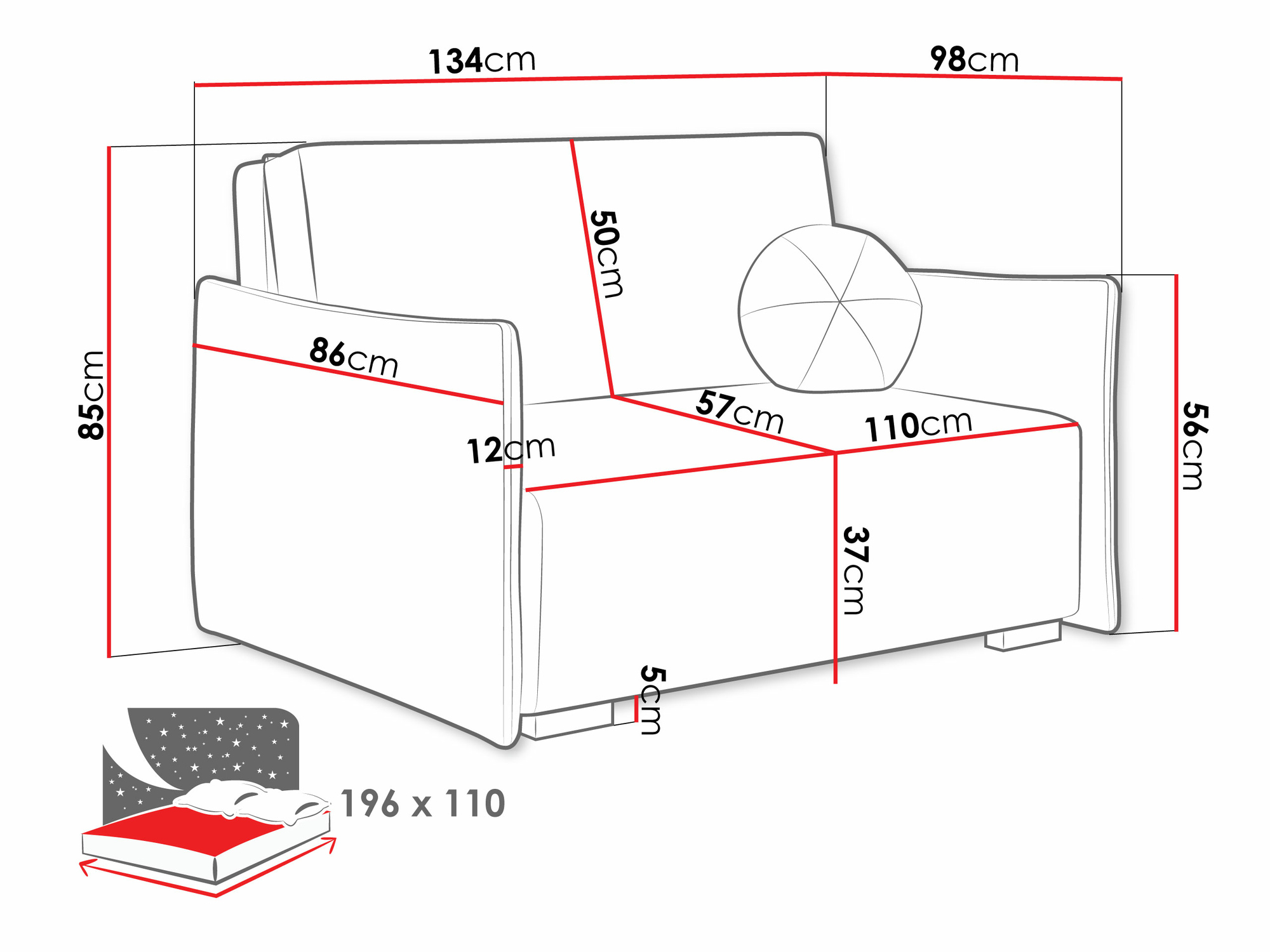 Sofa bed Velven II (Soul 10)