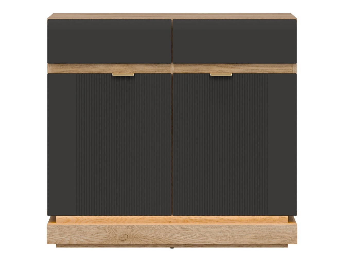 Chest of drawers Teselbu 102 (Anthracite + Oak)