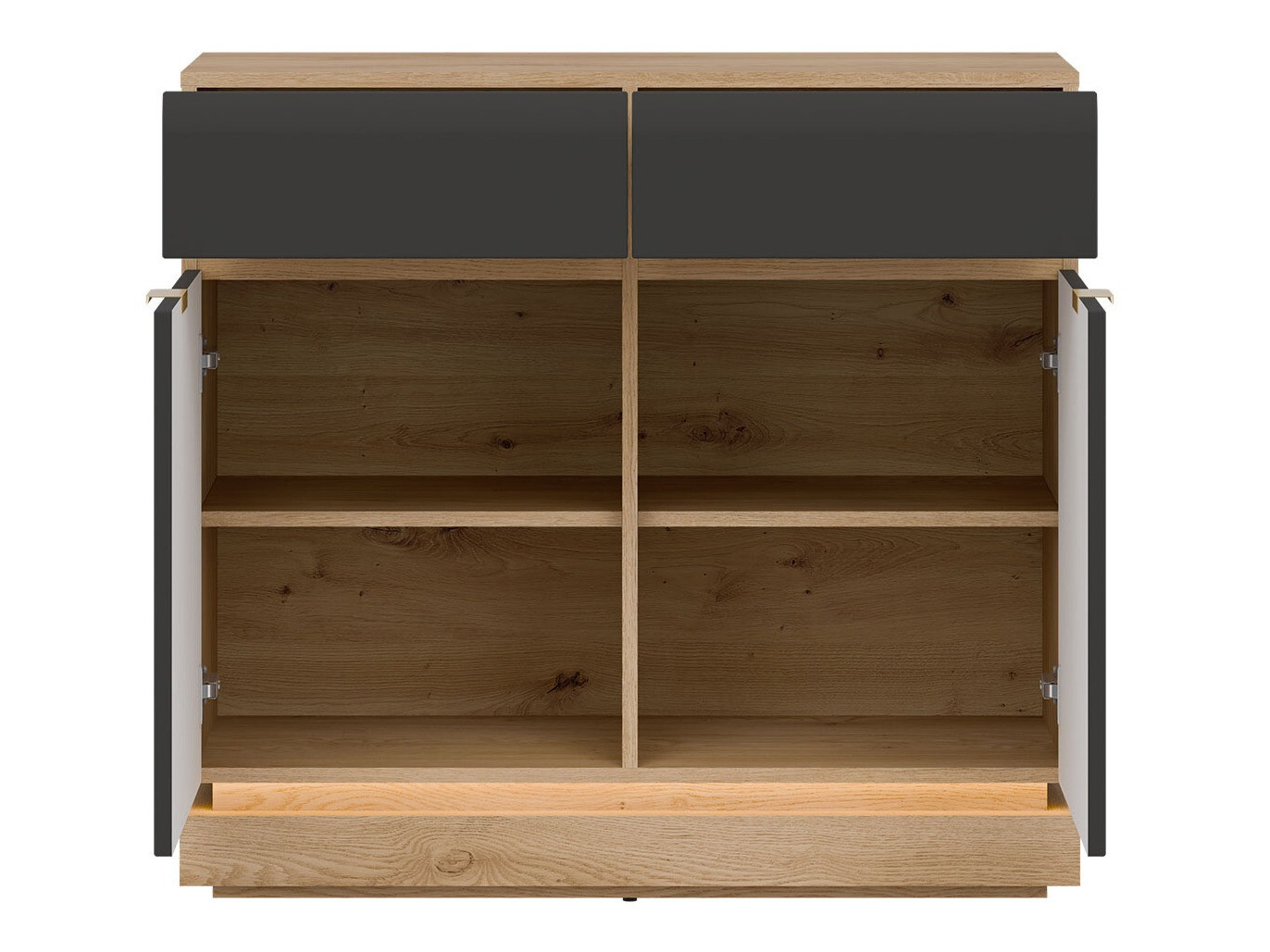Chest of drawers Teselbu 102 (Anthracite + Oak)