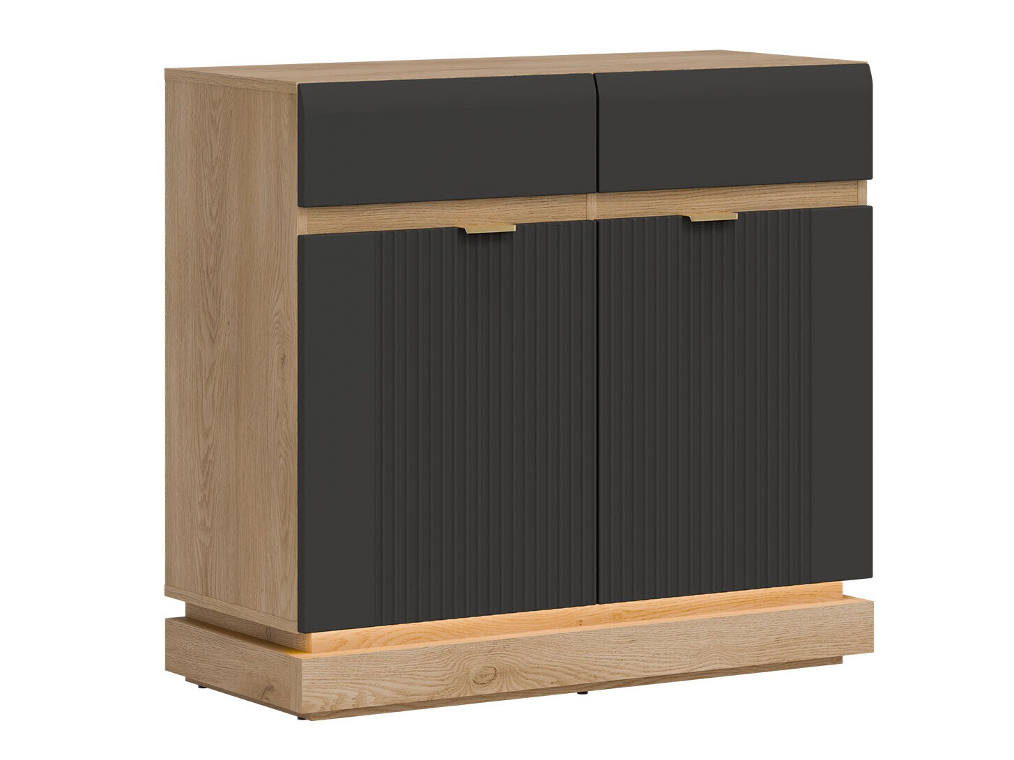 Chest of drawers Teselbu 102 (Anthracite + Oak)