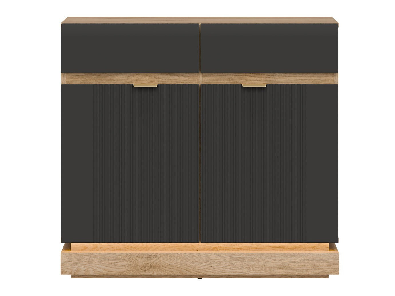 Chest of drawers Teselbu 102 (Anthracite + Oak)