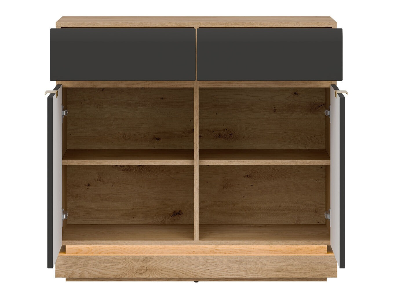 Chest of drawers Teselbu 102 (Anthracite + Oak)