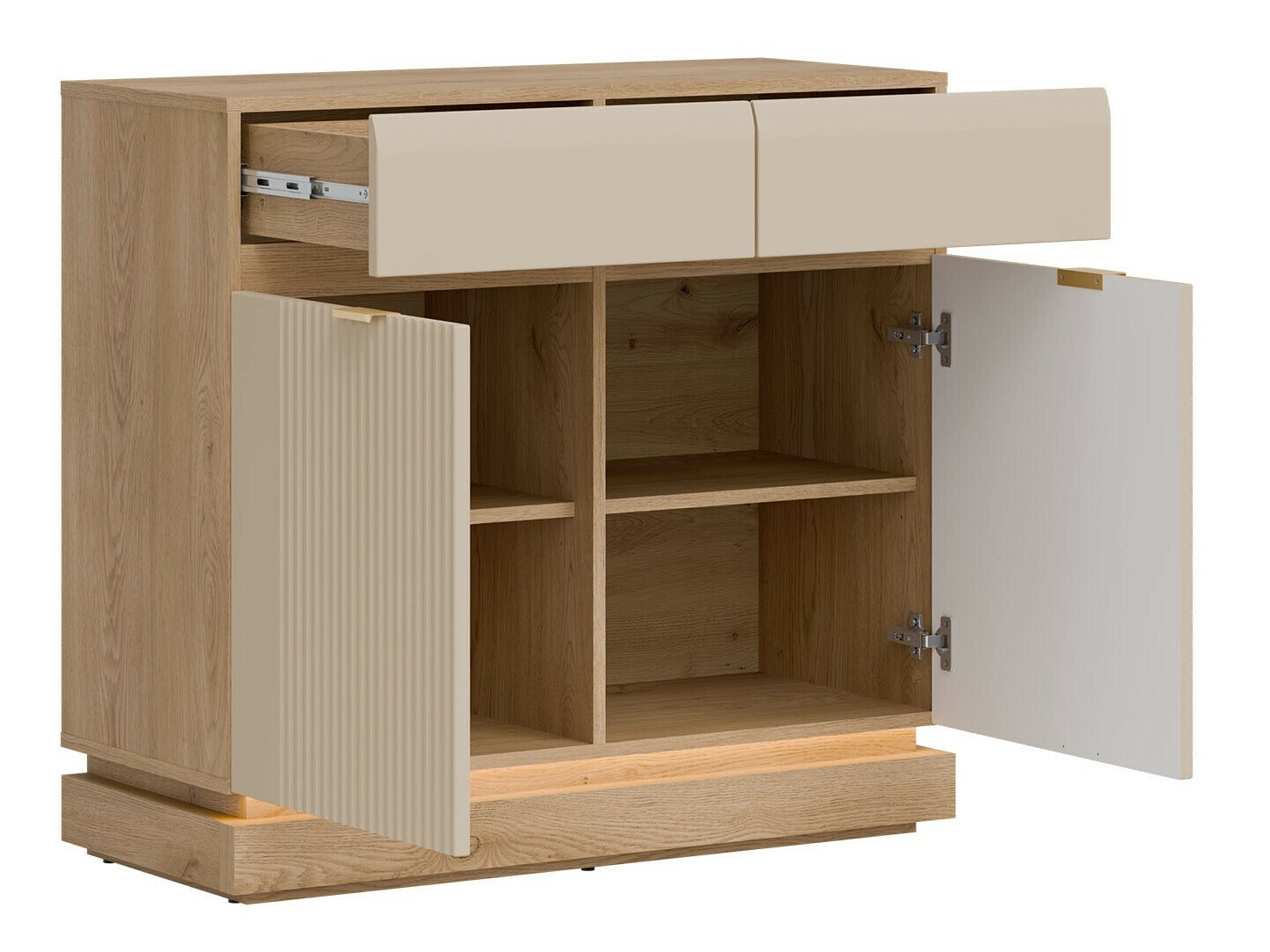 Chest of drawers Teselbu 102 (Cashmere + Oak)
