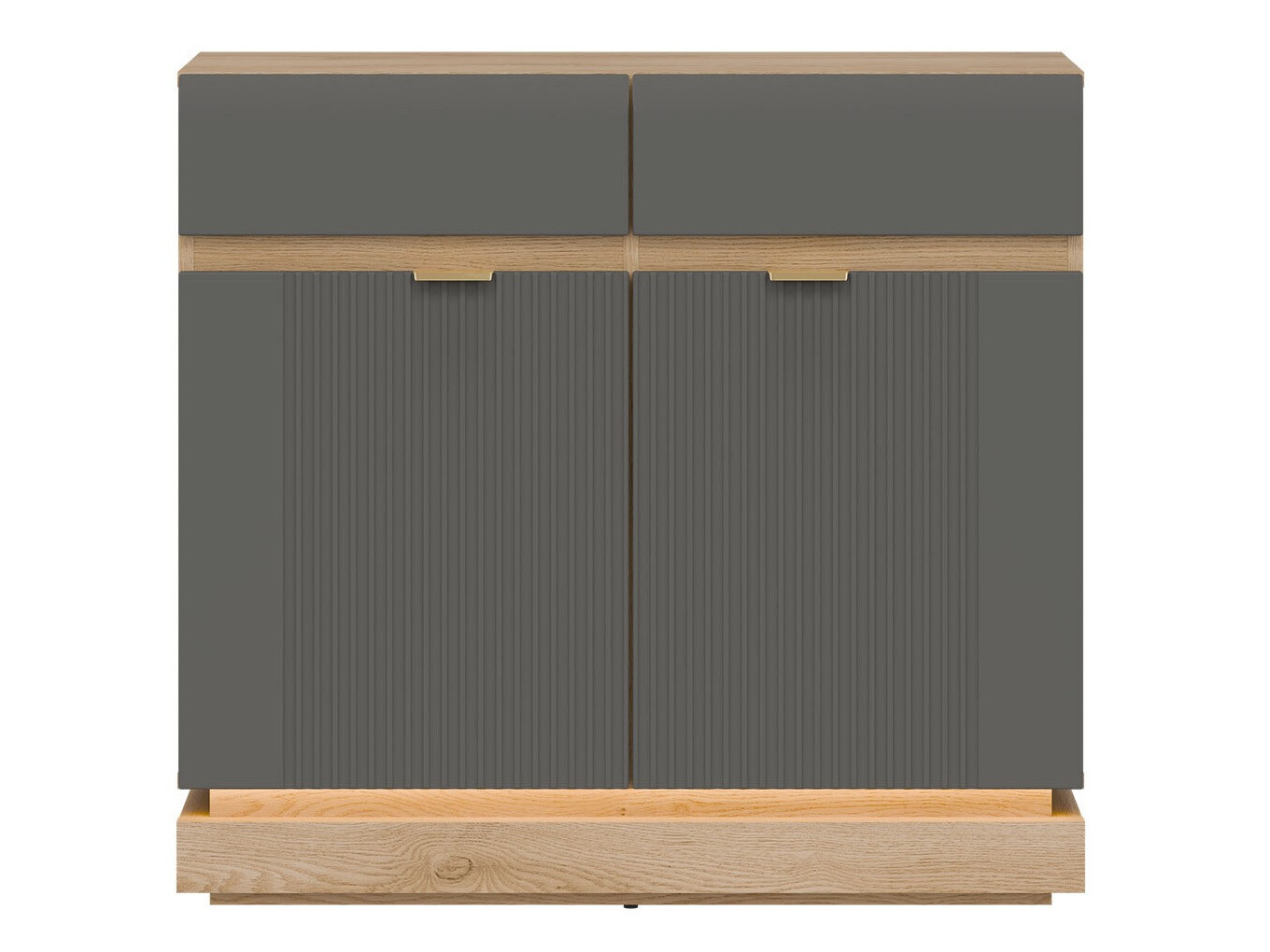 Chest of drawers Teselbu 102 (Grey + Oak)