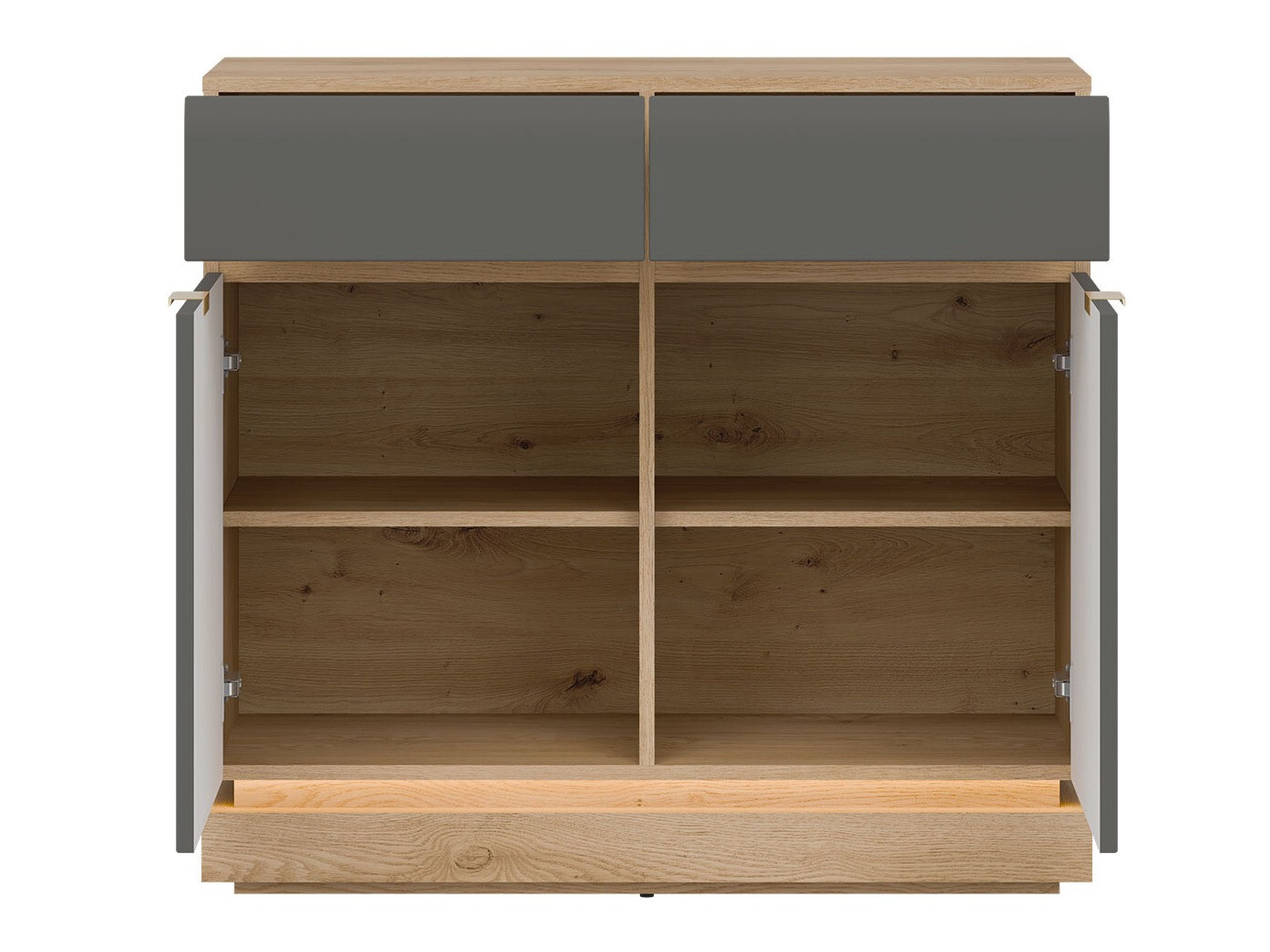 Chest of drawers Teselbu 102 (Grey + Oak)