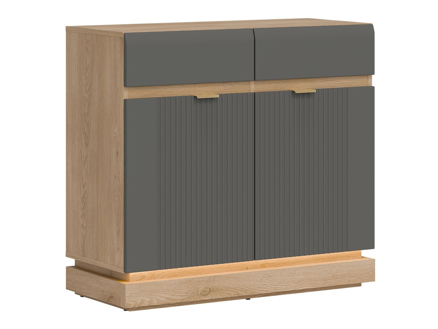 Chest of drawers Teselbu 102 (Grey + Oak)