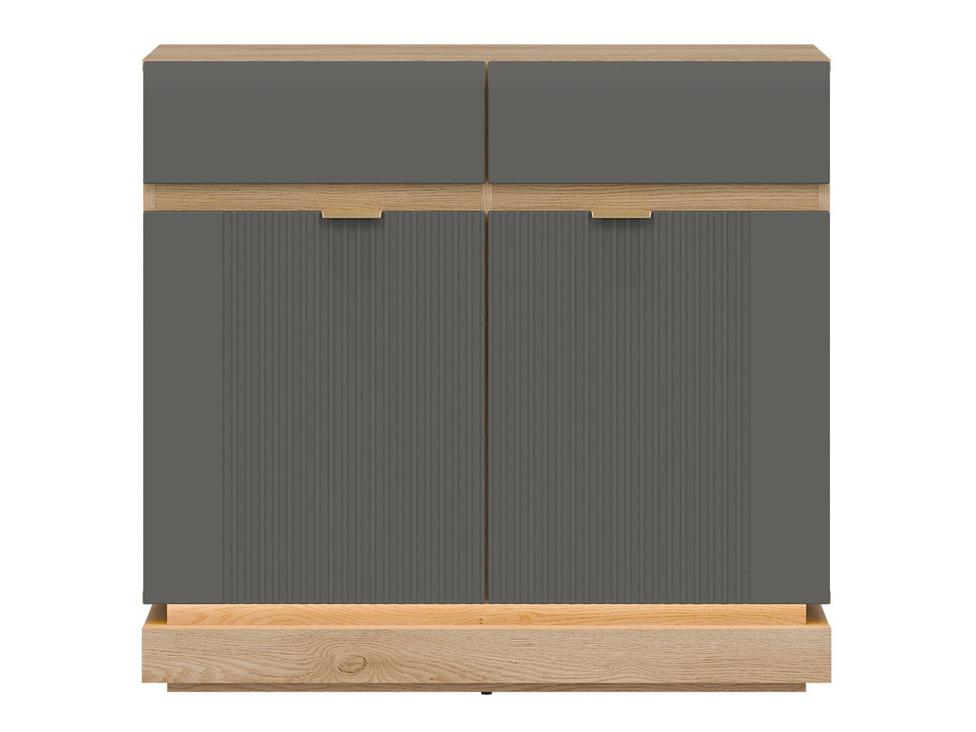 Chest of drawers Teselbu 102 (Grey + Oak)