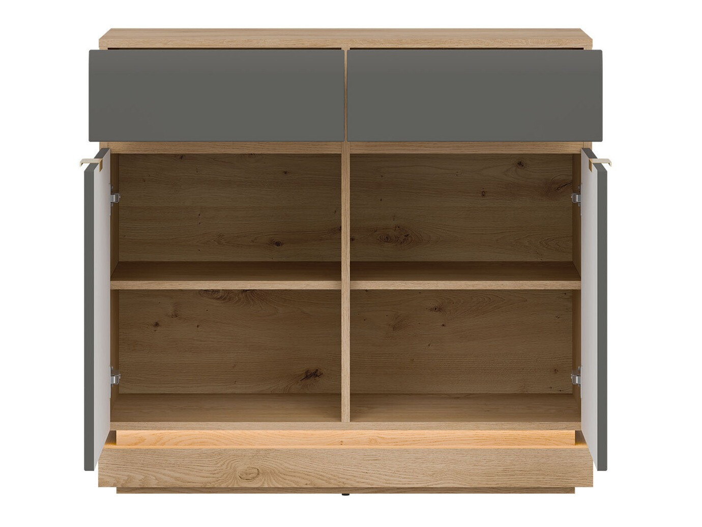 Chest of drawers Teselbu 102 (Grey + Oak)