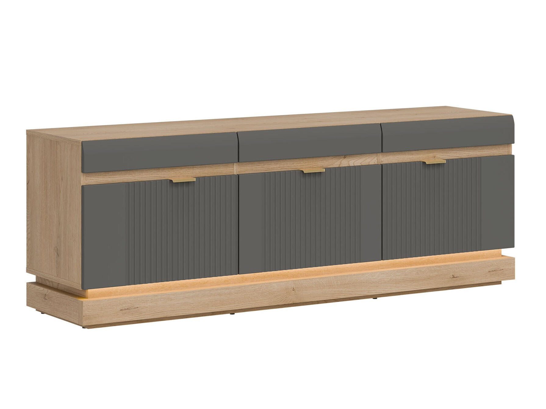 TV stand Teselbu 100 (Grey + Torro oak)