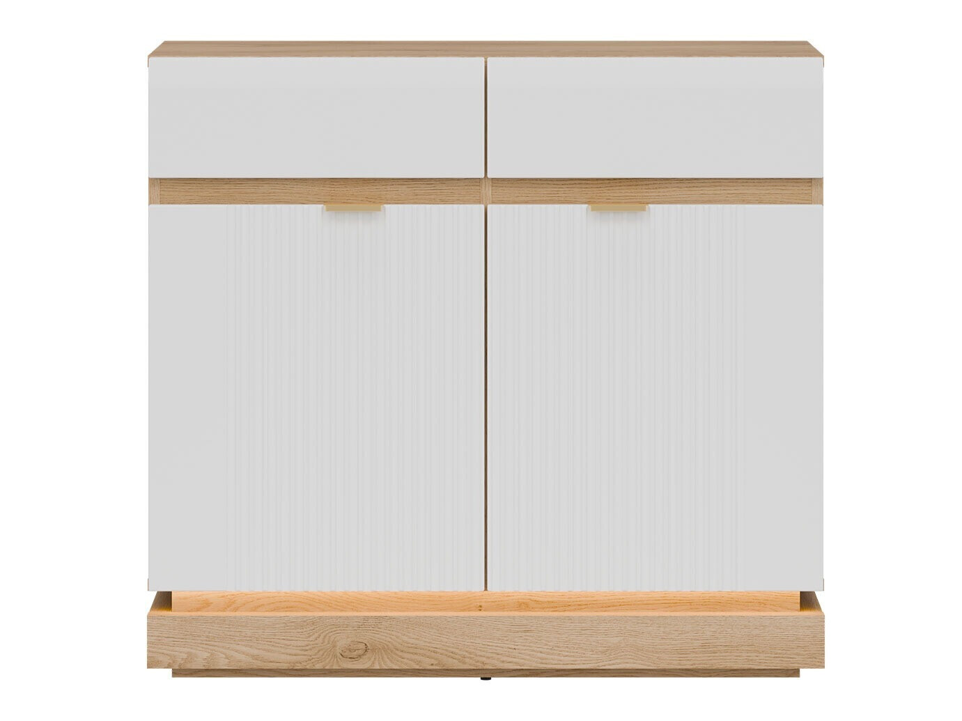 Chest of drawers Teselbu 102 (White + Oak)
