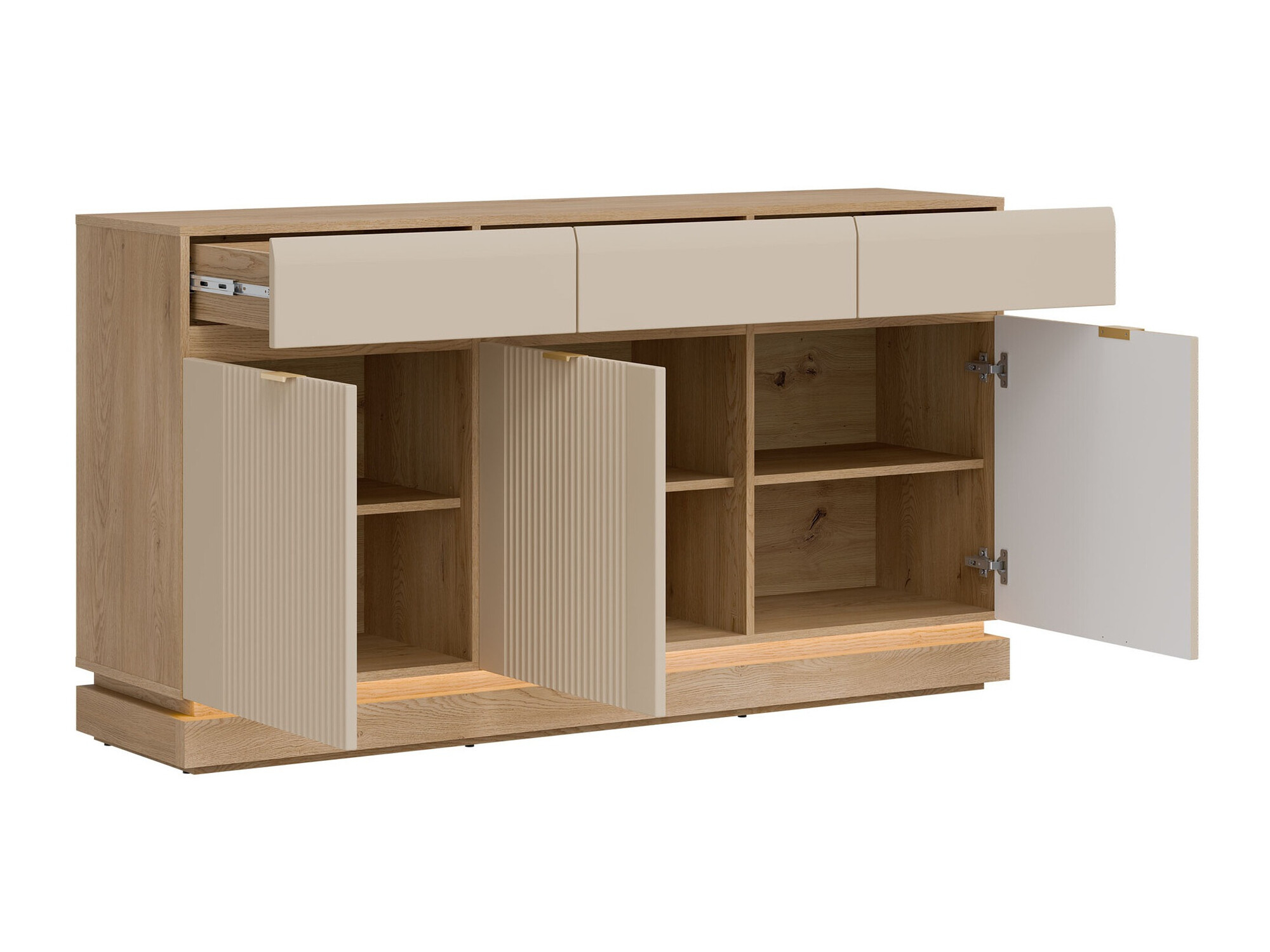 Chest of drawers Teselbu 104 (Cashmere + Oak)