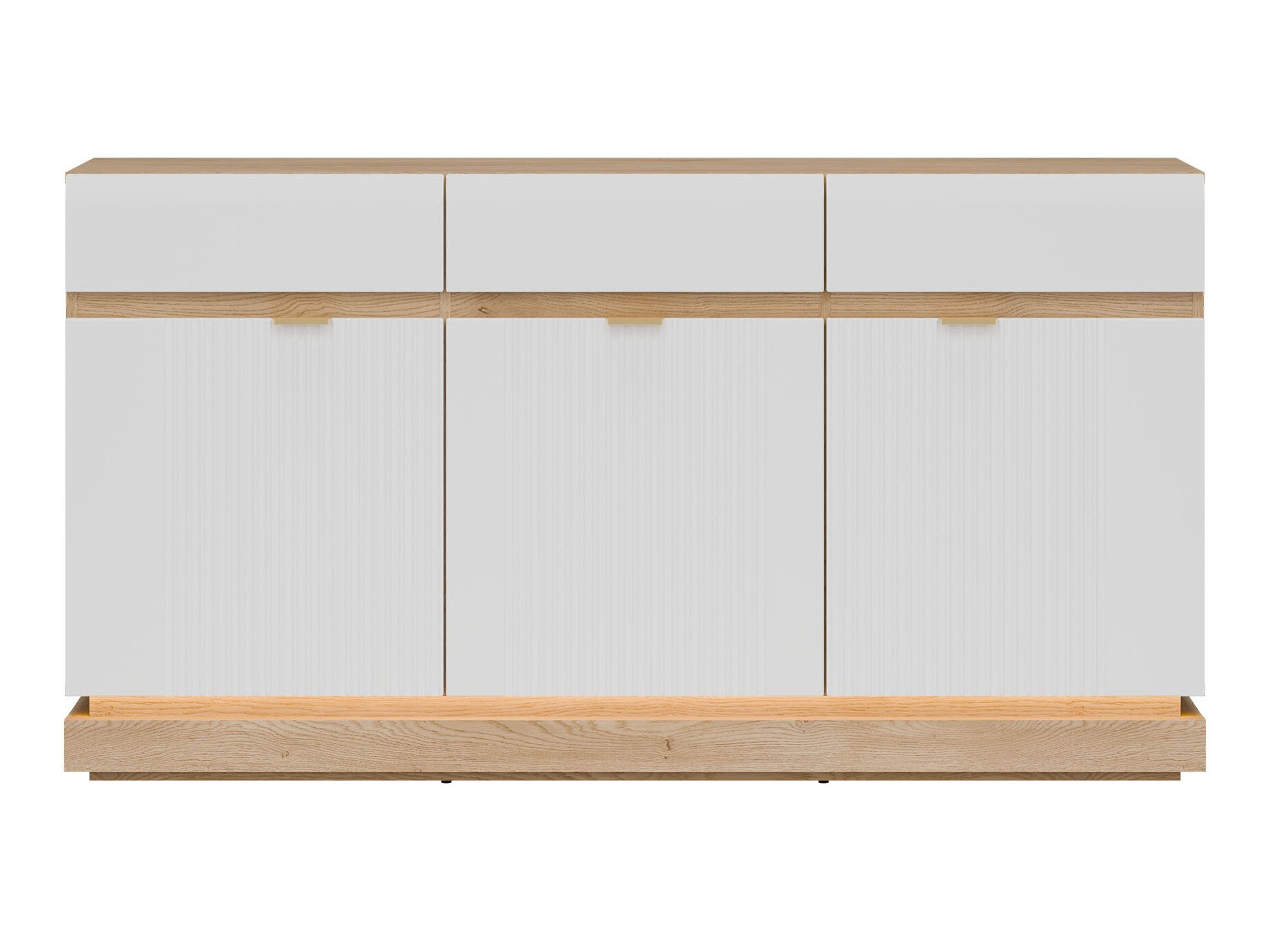 Chest of drawers Teselbu 104 (White + Oak)
