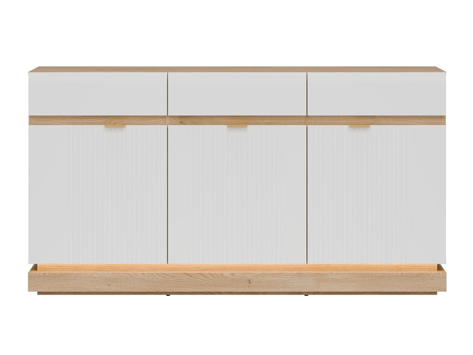 Chest of drawers Teselbu 104 (White + Oak)