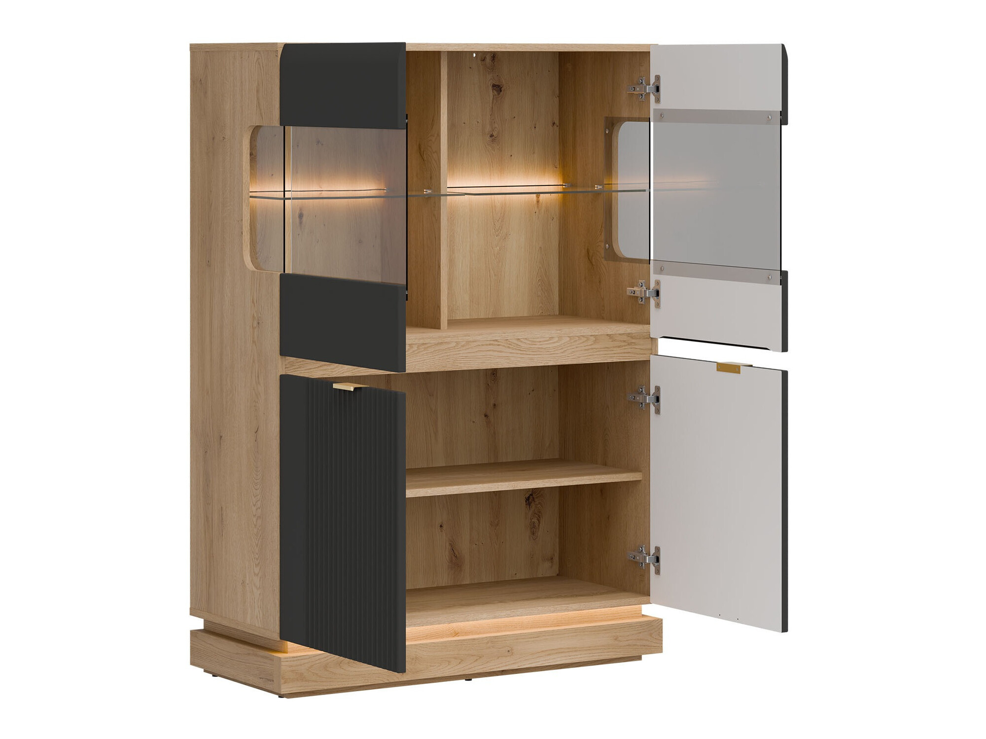 Sideboard Teselbu 105 (Anthracite + Oak)