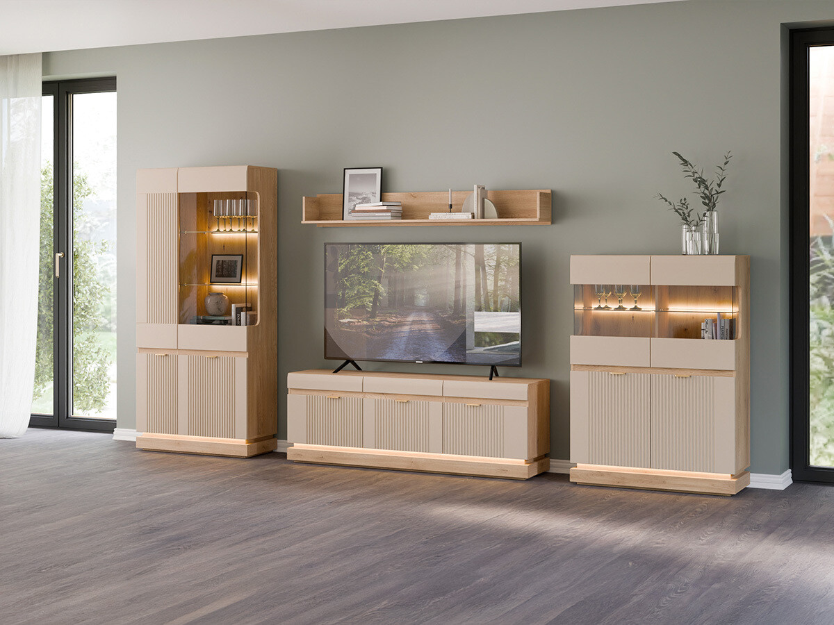 Sideboard Teselbu 105 (Cashmere + Oak)