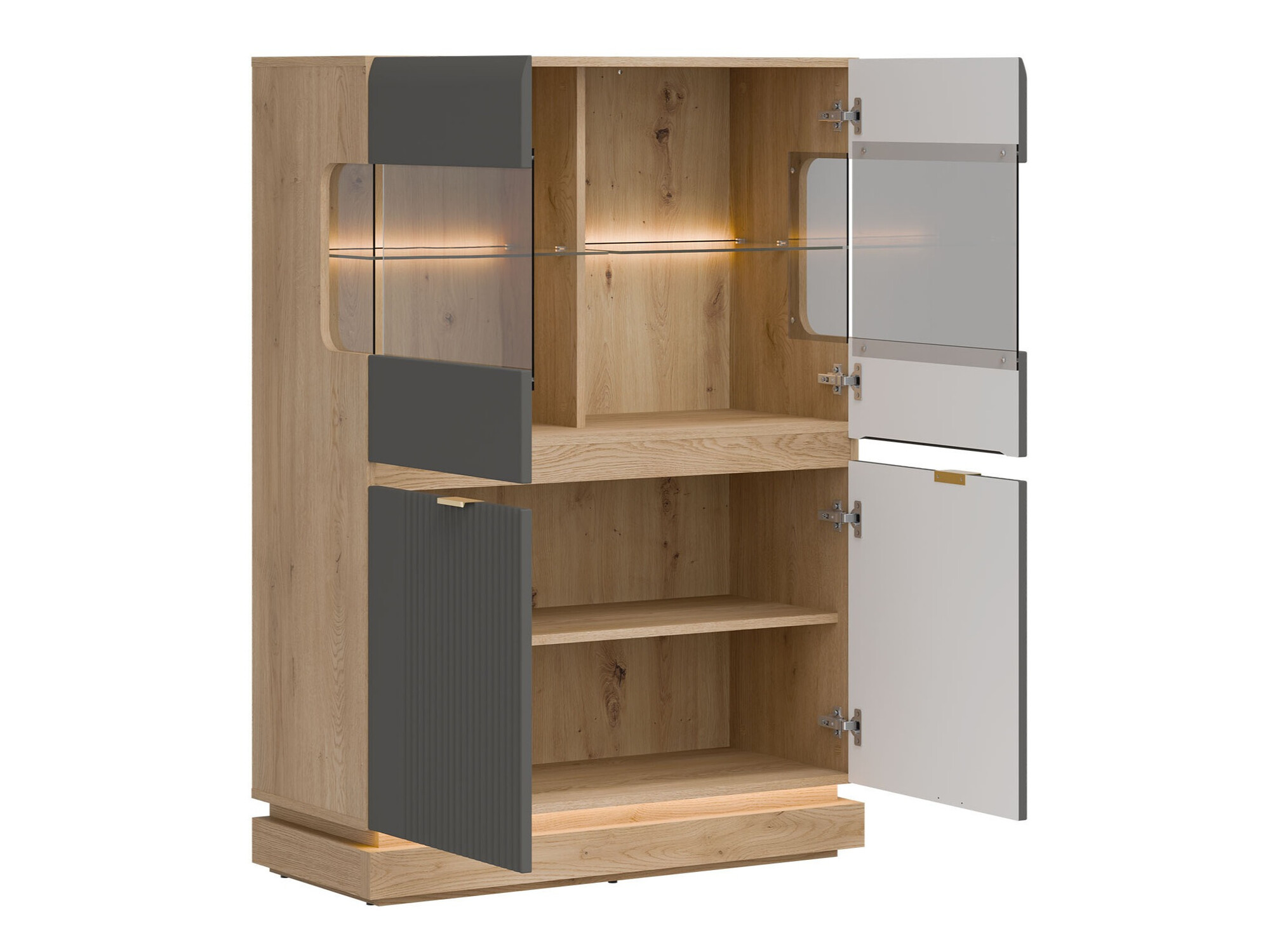 Sideboard Teselbu 105 (Grey + Oak)