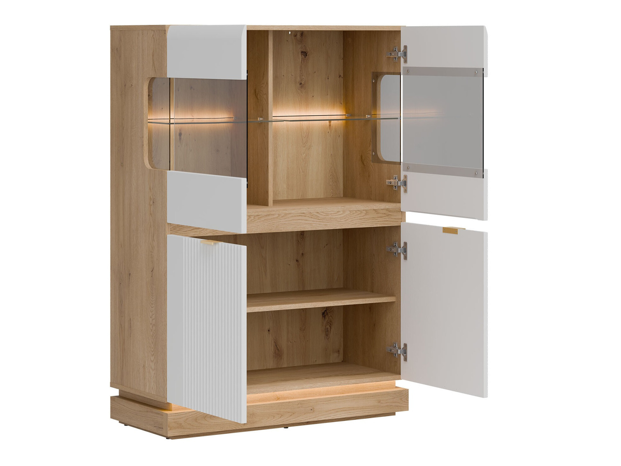 Sideboard Teselbu 105 (White + Oak)