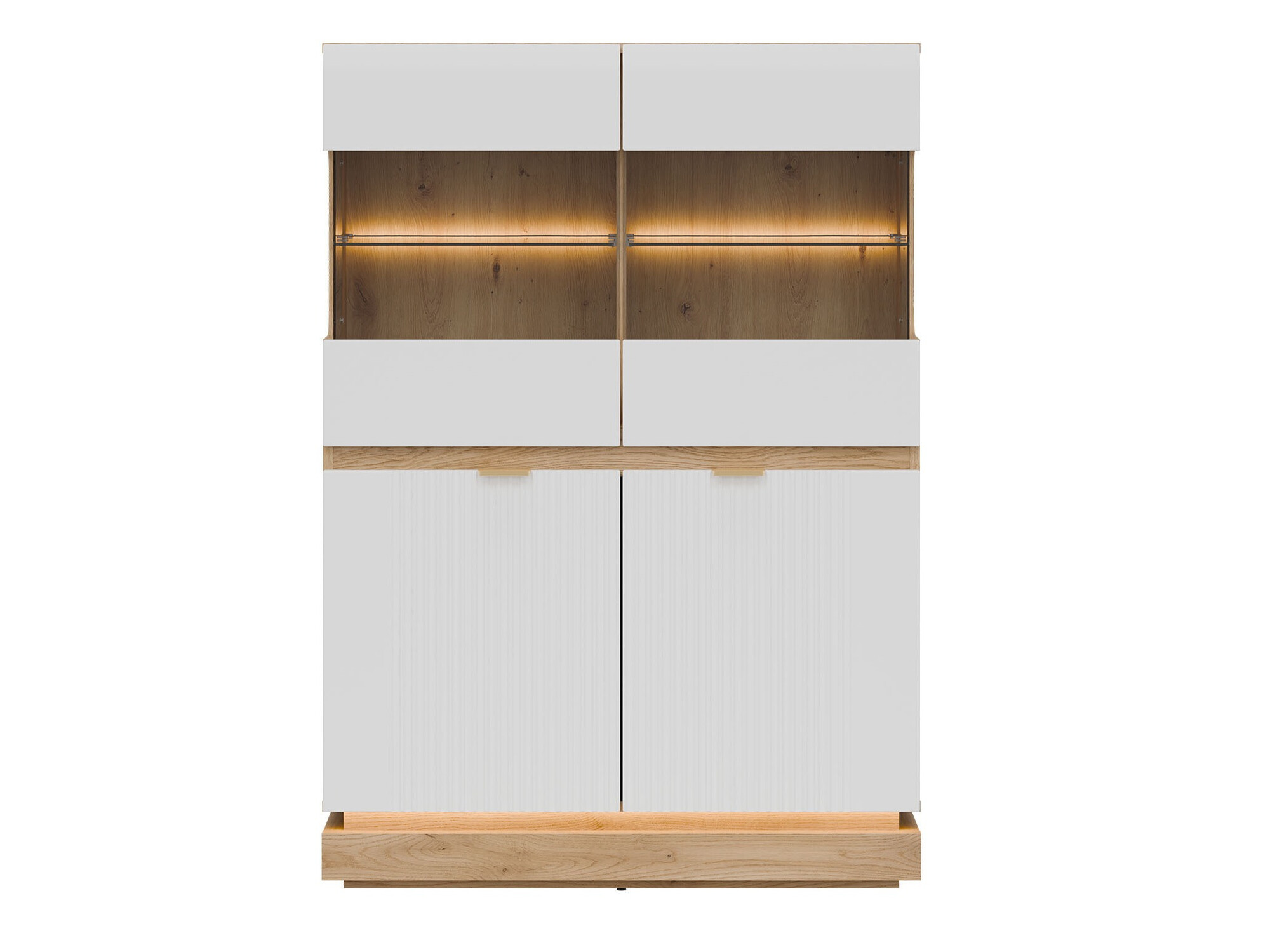 Sideboard Teselbu 105 (White + Oak)
