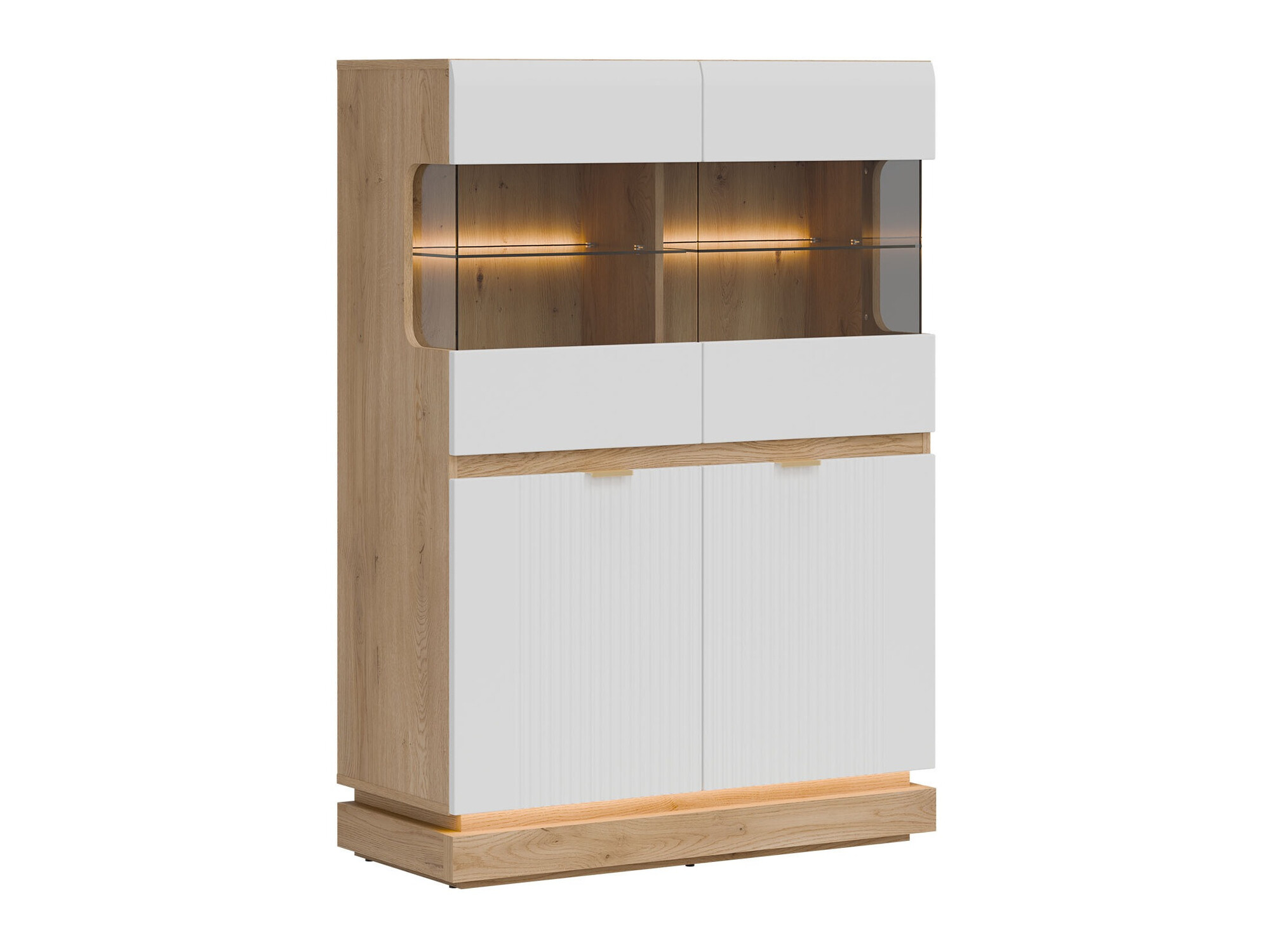 Sideboard Teselbu 105 (White + Oak)