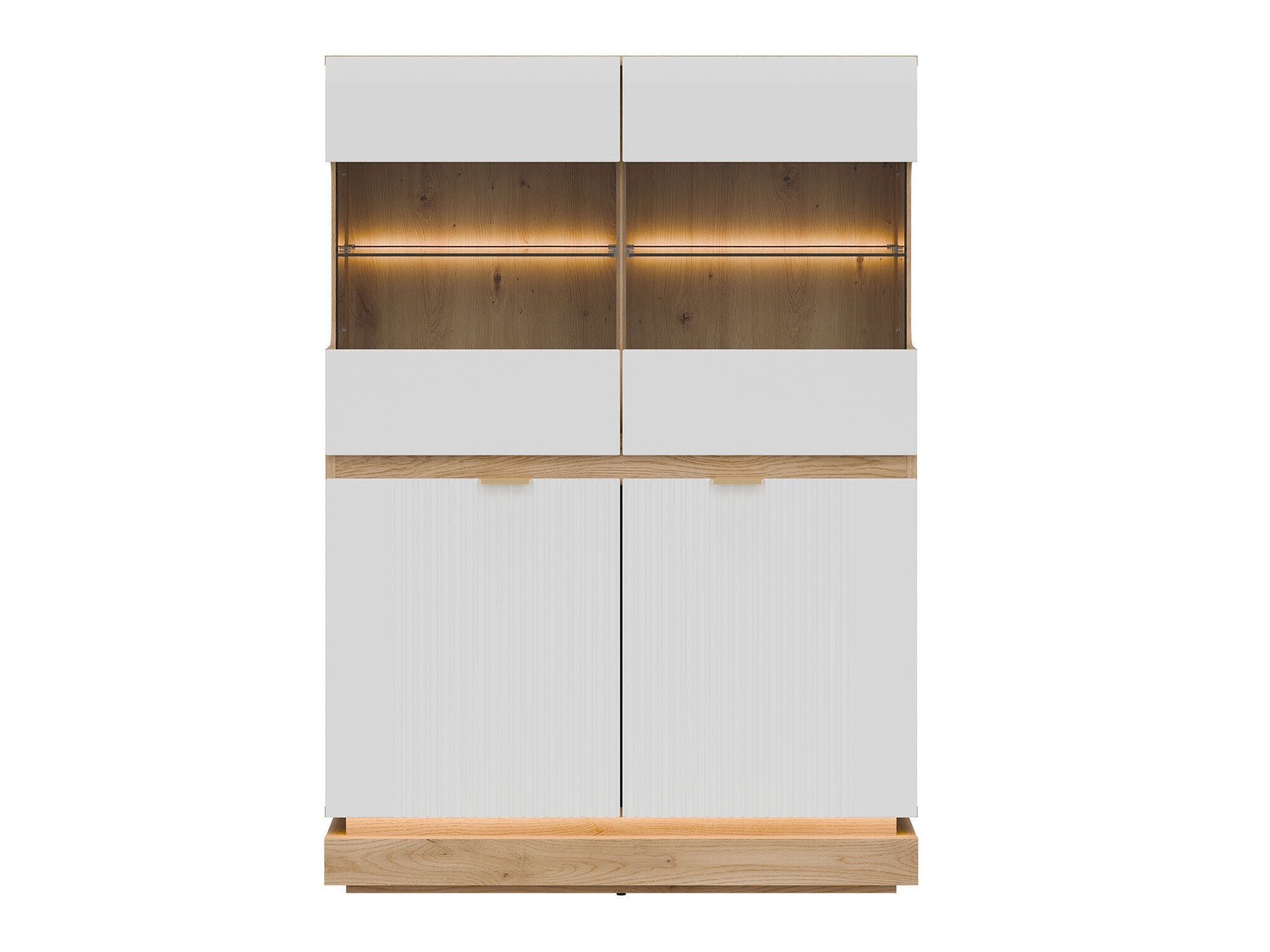 Sideboard Teselbu 105 (White + Oak)
