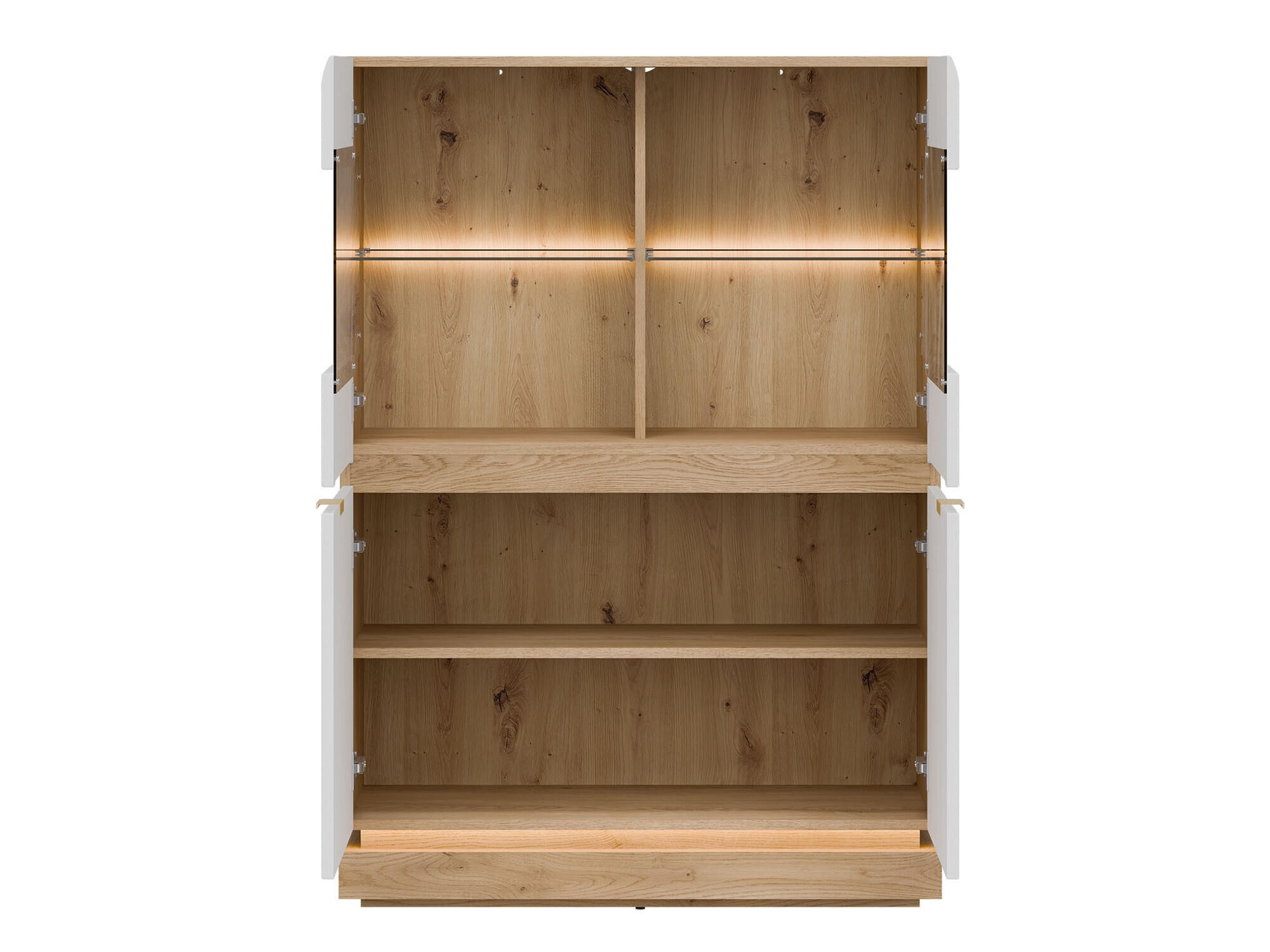 Sideboard Teselbu 105 (White + Oak)