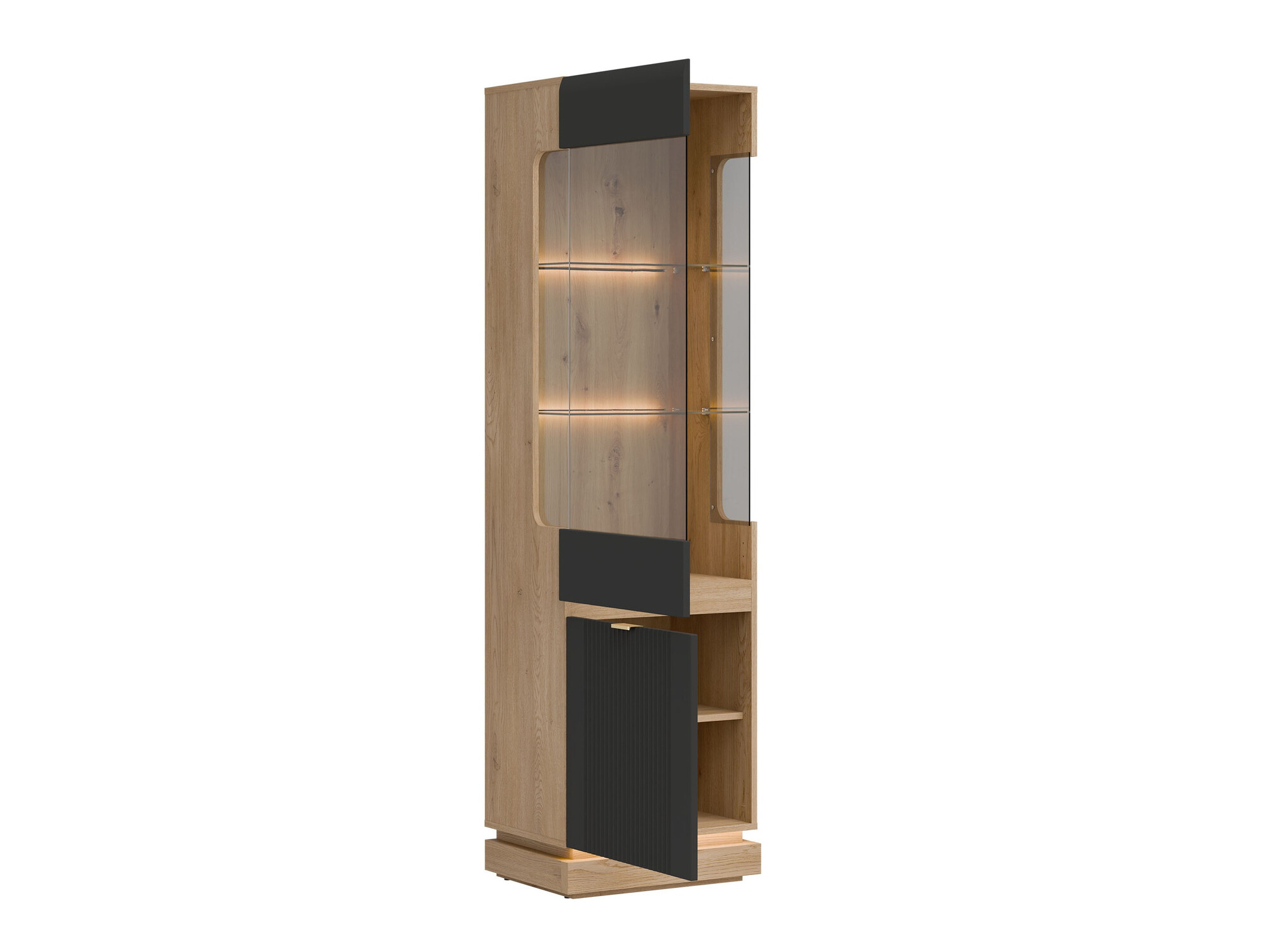Bookcase Teselbu 109 (Anthracite + Oak)