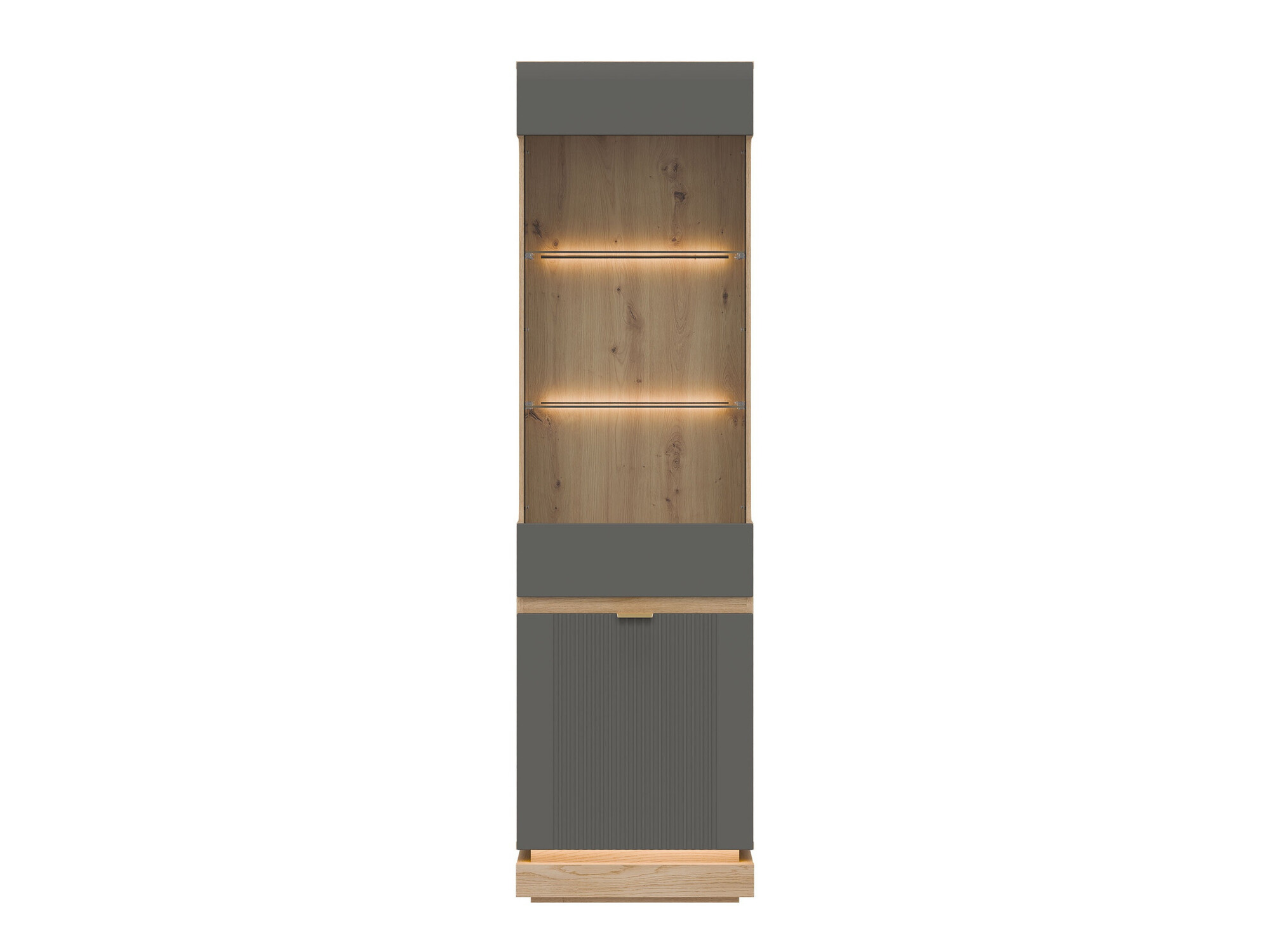 Bookcase Teselbu 109 (Grey + Oak)