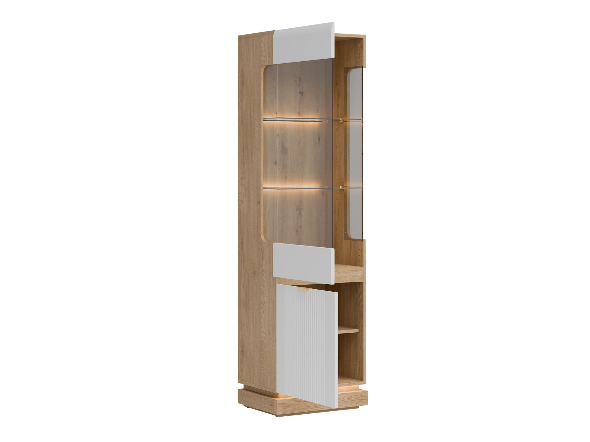 Bookcase Teselbu 109 (White + Oak)