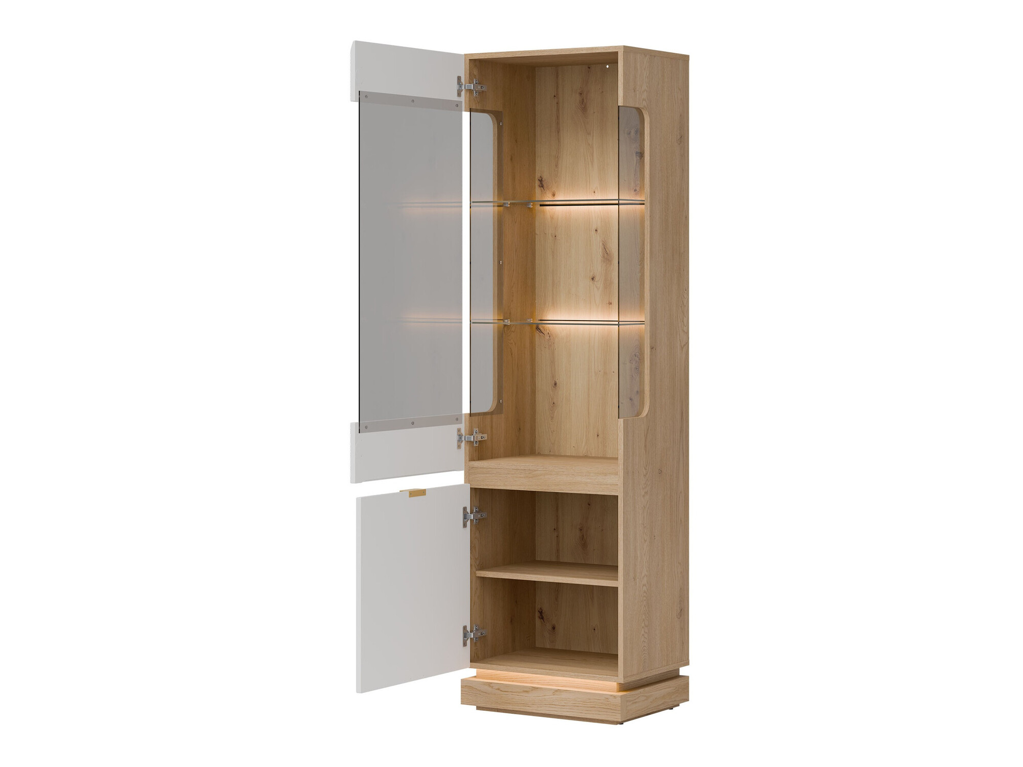 Bookcase Teselbu 109 (White + Oak)