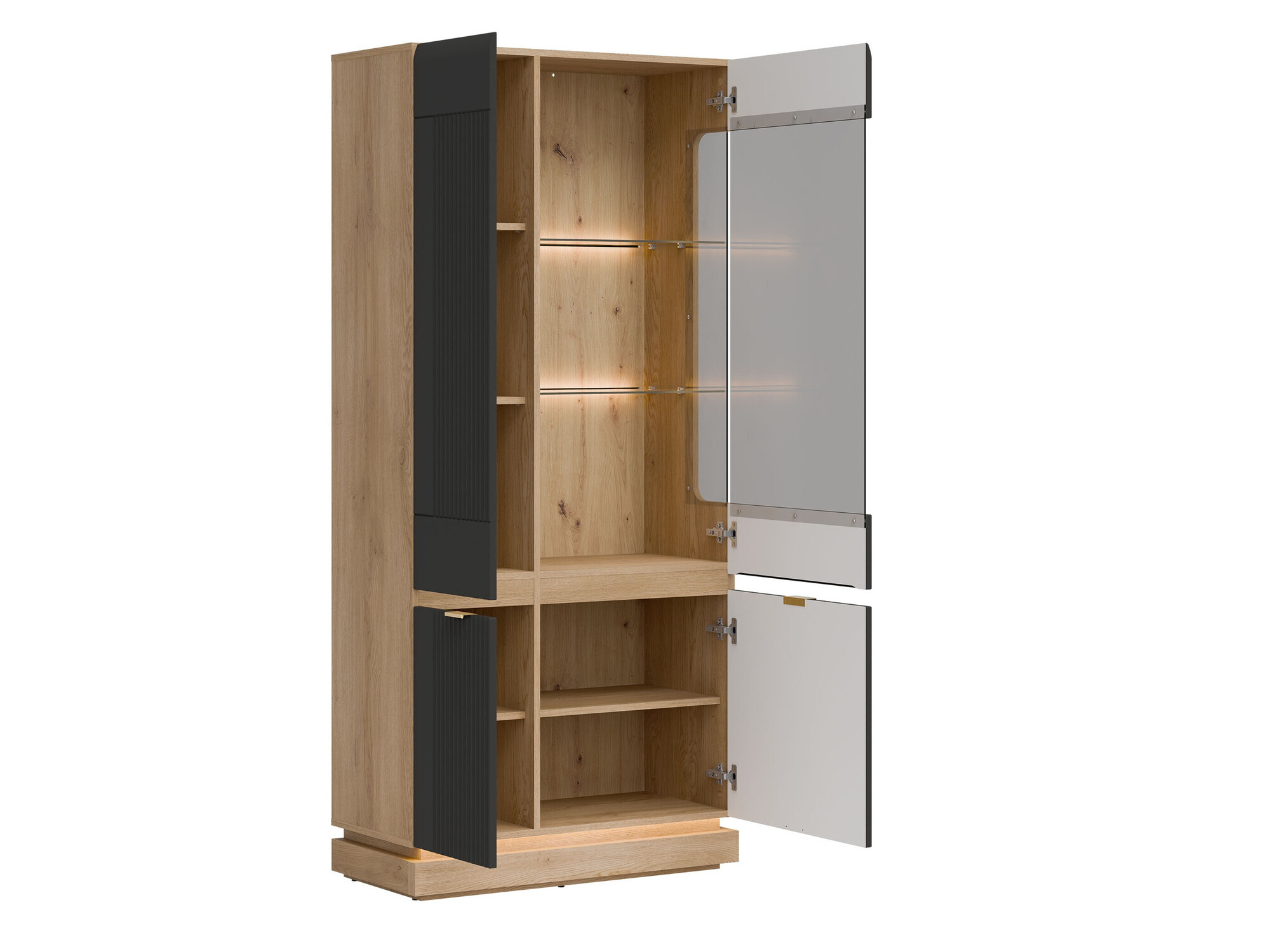 Bookcase Teselbu 111 (Anthracite + Oak)