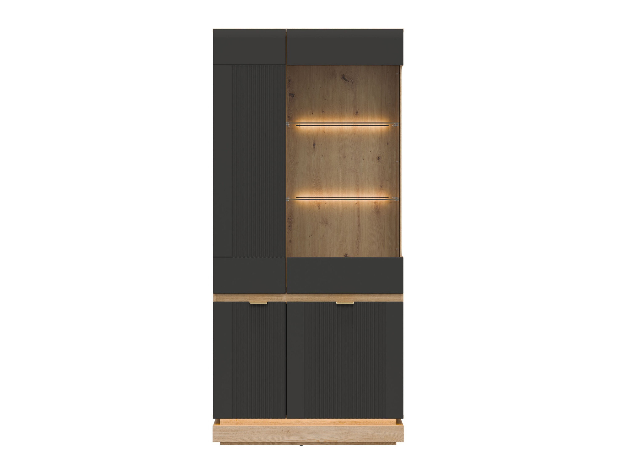 Bookcase Teselbu 111 (Anthracite + Oak)