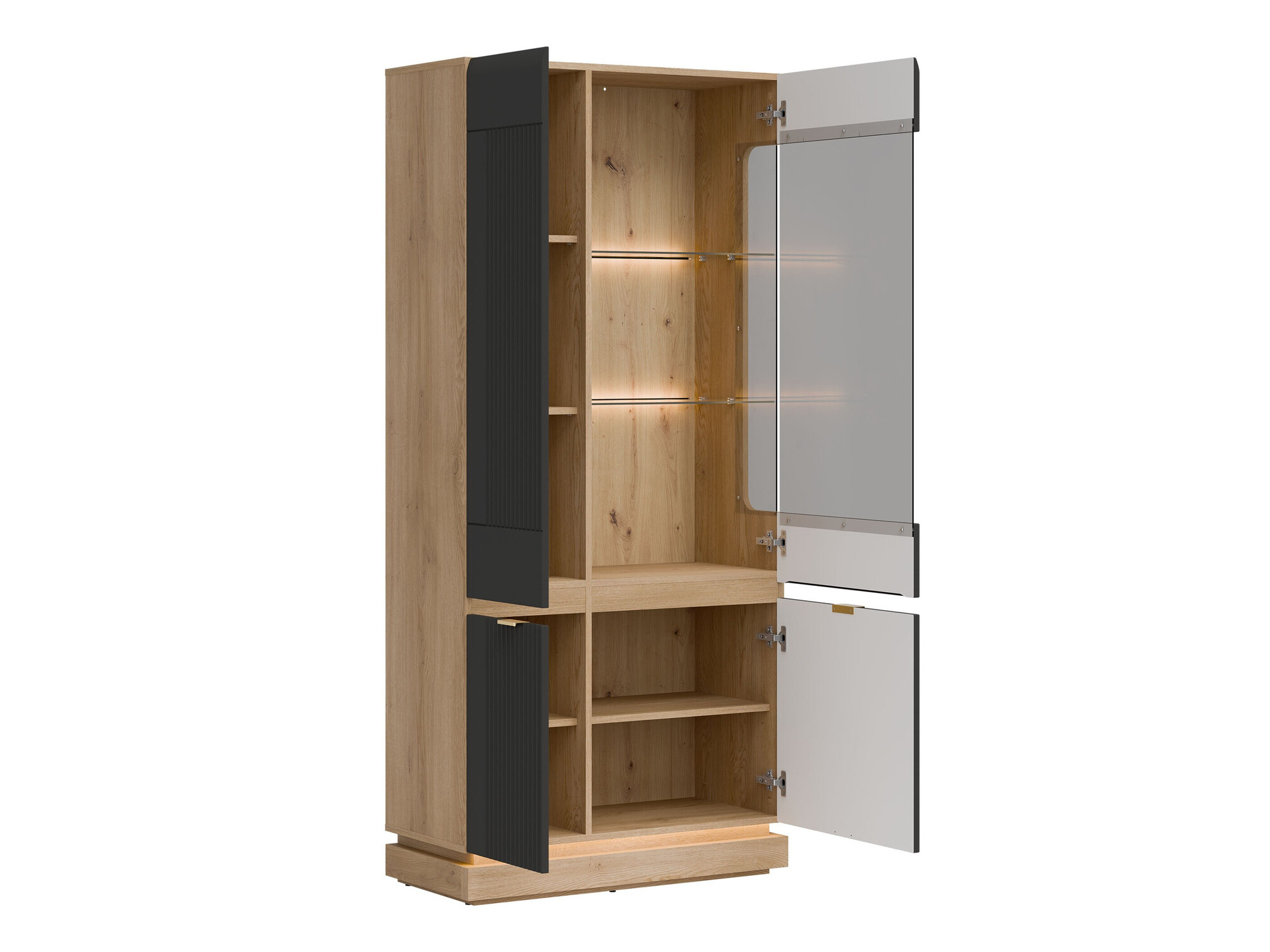 Bookcase Teselbu 111 (Anthracite + Oak)