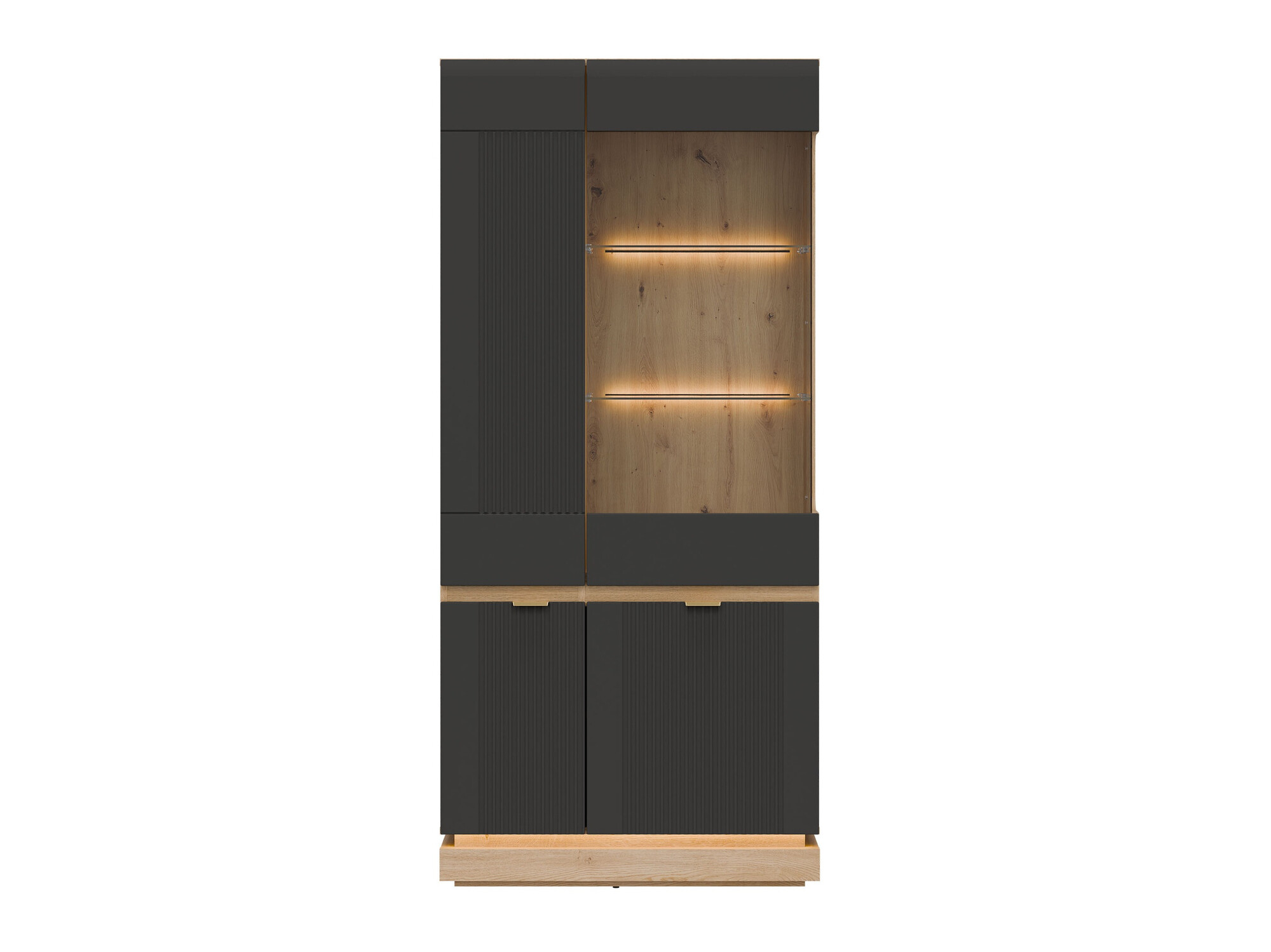Bookcase Teselbu 111 (Anthracite + Oak)