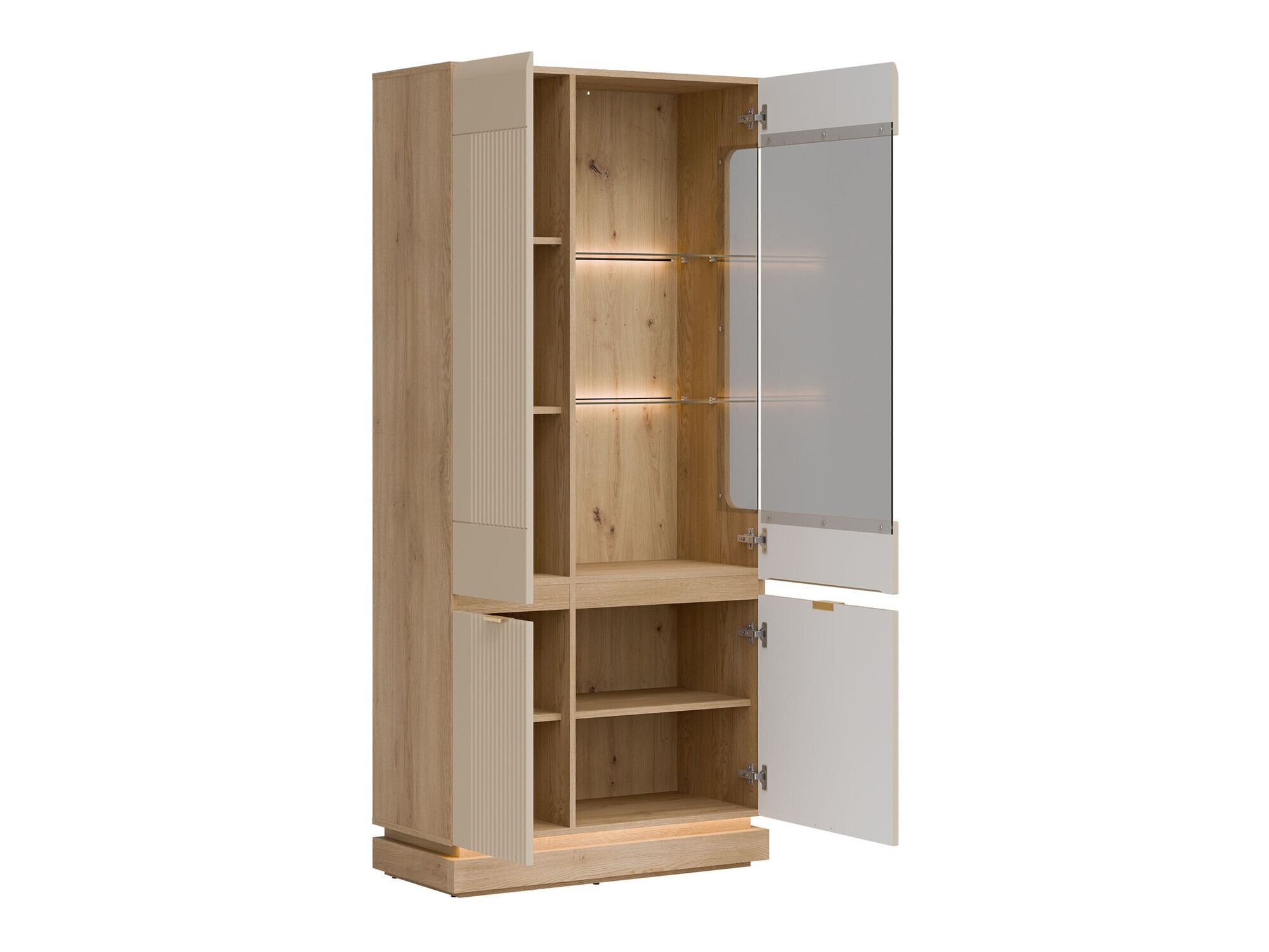 Bookcase Teselbu 111 (Cashmere + Oak)